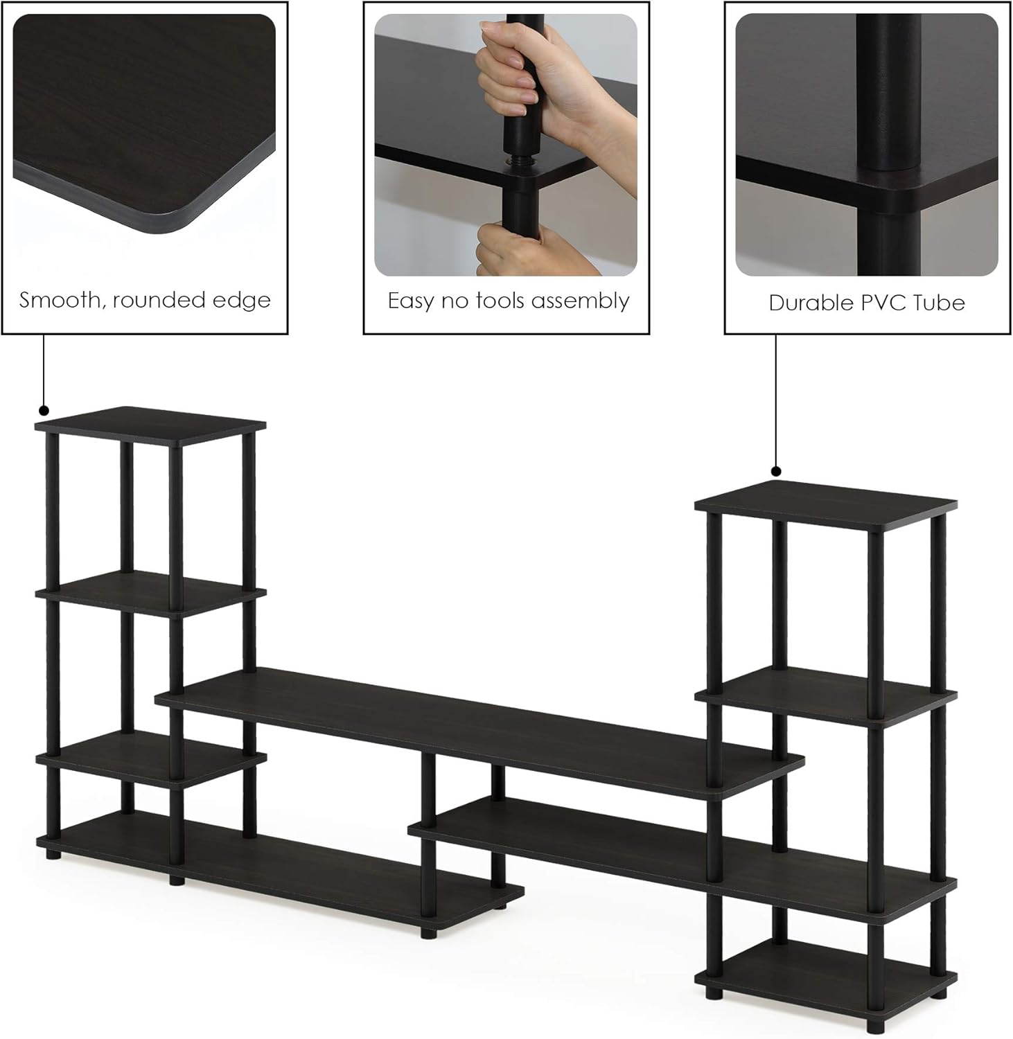 Furinno Turn-N-Tube Supporto TV Senza Attrezzi - immagine 5