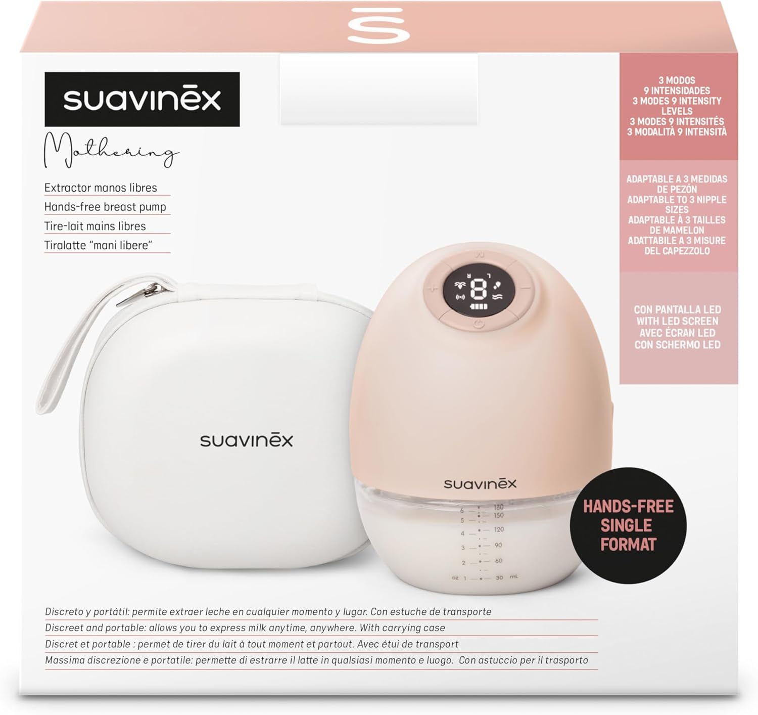 Suavinex Tiralatte Portatile a Mani Libere 180ml - immagine 7