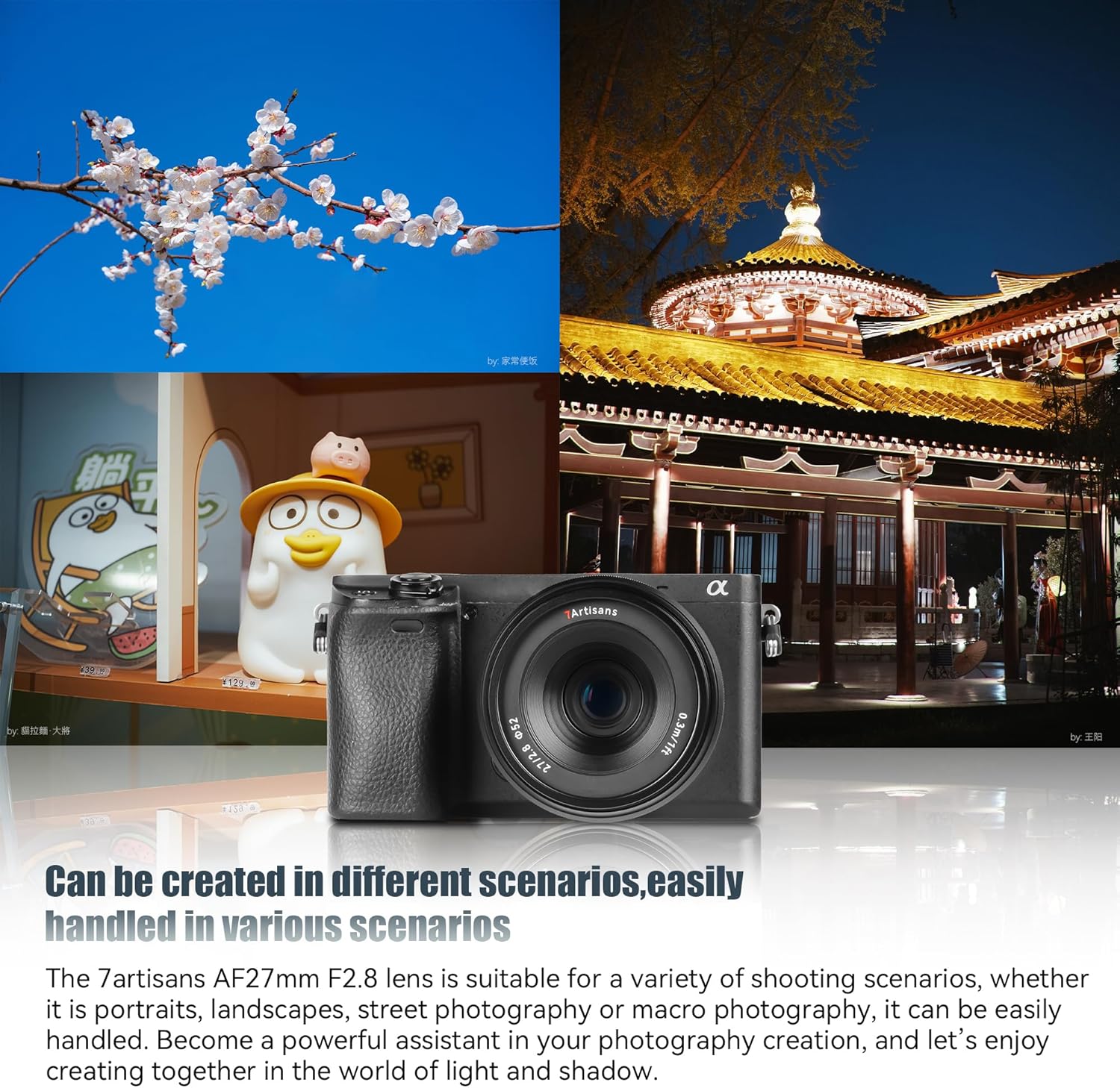 7artisans Obiettivo APS-C AutoFocus 27mm F2.8 (Nero) - immagine 2