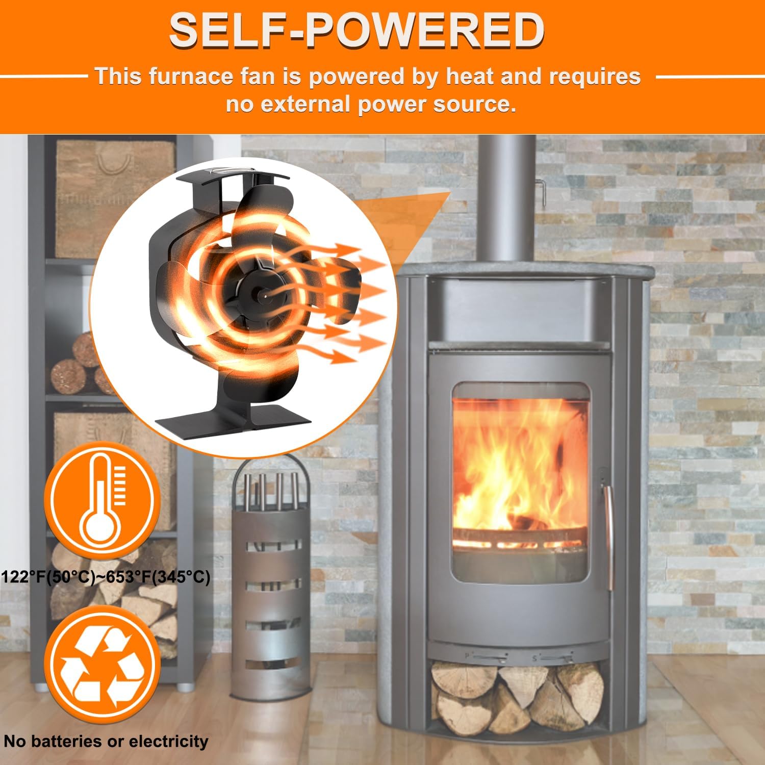 Ventilatore per Stufa a Legna con 4 Pale - immagine 5