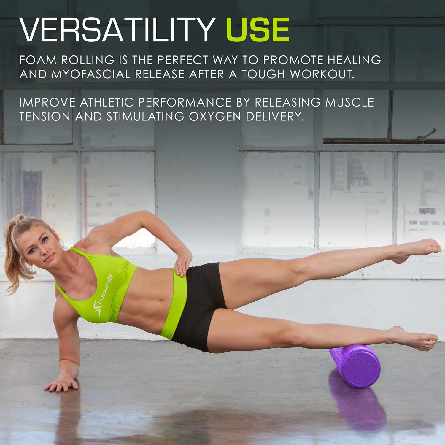 ProsourceFit High Density Foam Rollers 36, 24, 18, 12- inches long ...