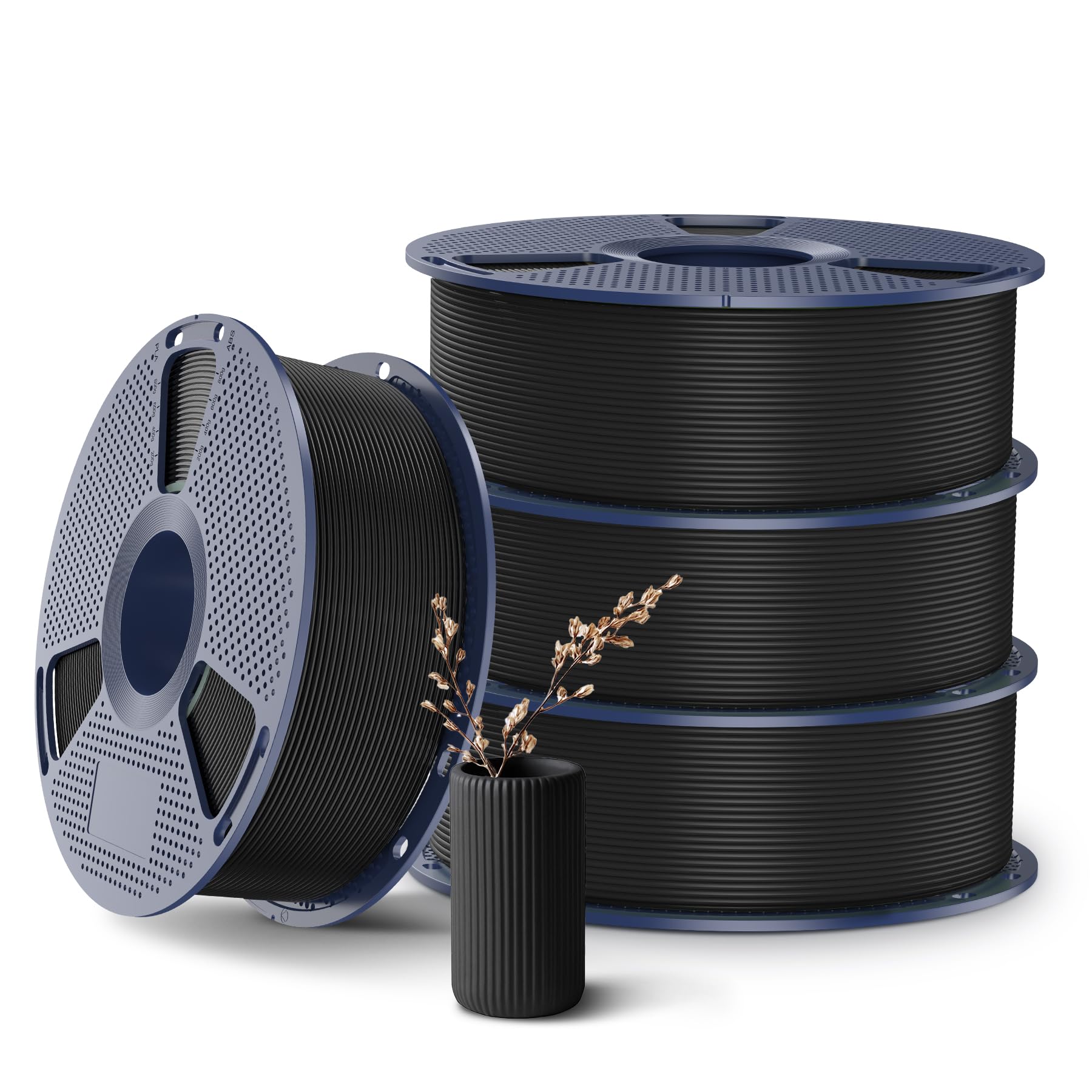 Sunlu 4KG Filamento PLA+2.0 1.75mm High Speed, Nero (4 pz)