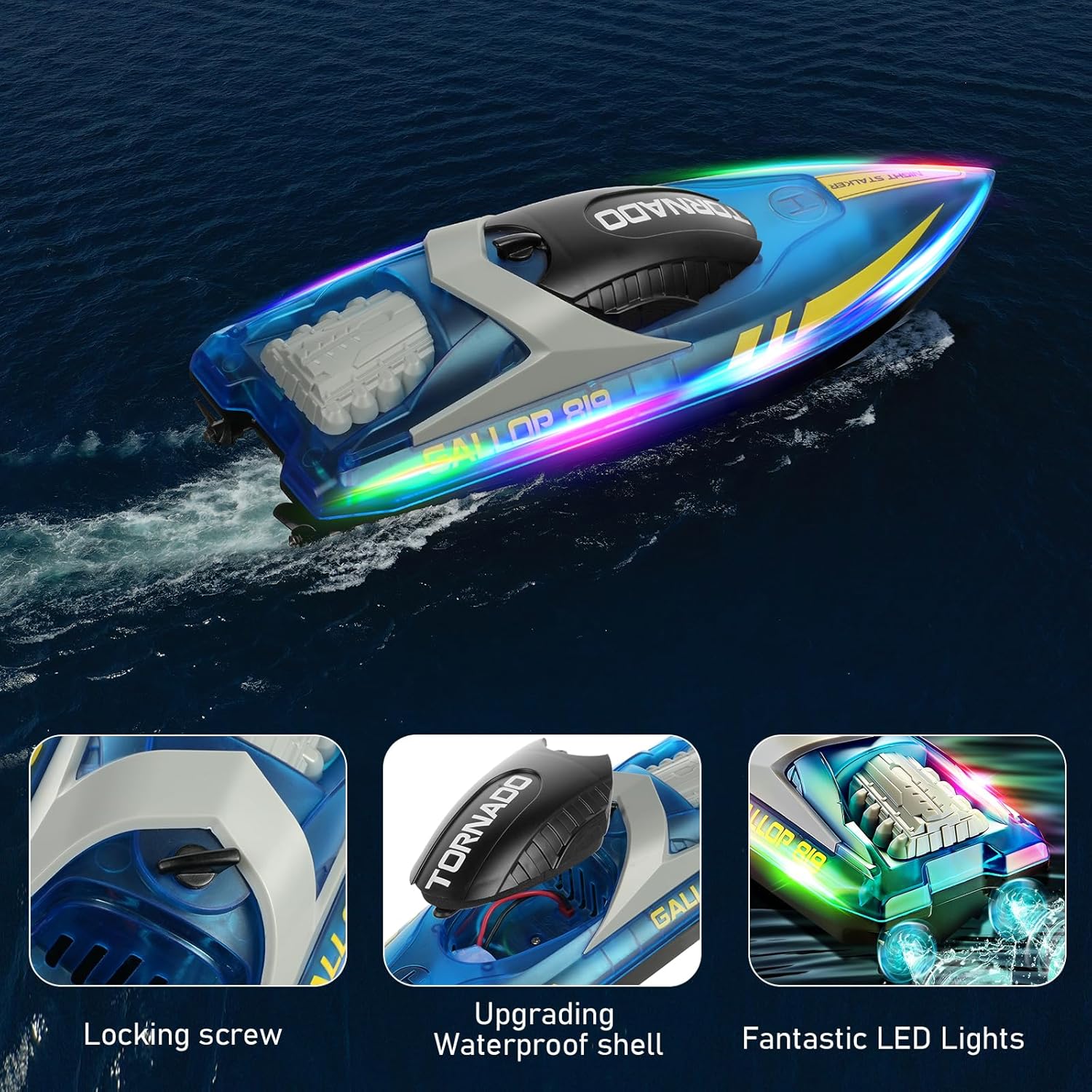 Barca Telecomandata RC ad Alta Velocità 2.4GHz - immagine 3