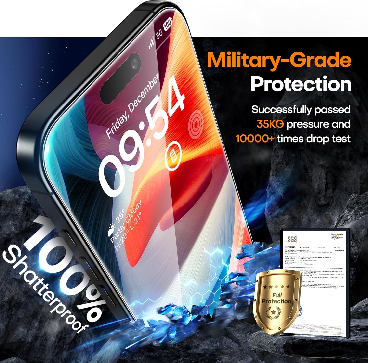 Tauri 3 Pezzi Pellicola Vetro Temperato per iPhone 15 6,1" - immagine 4