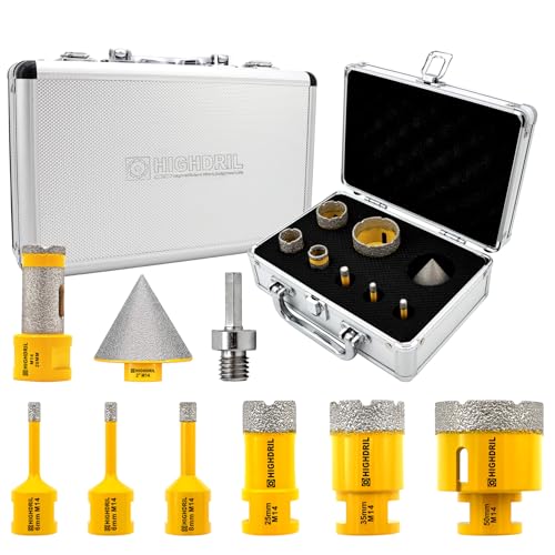 Highdril Kit Trapano Diamantato 9 Pezzi