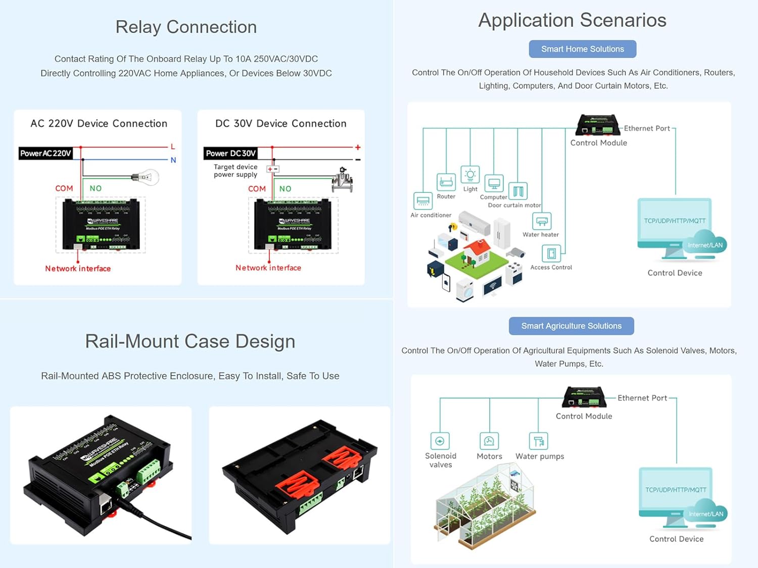 Relè Modbus POE ETH - Modulo Relay Ethernet 8 canali - immagine 5