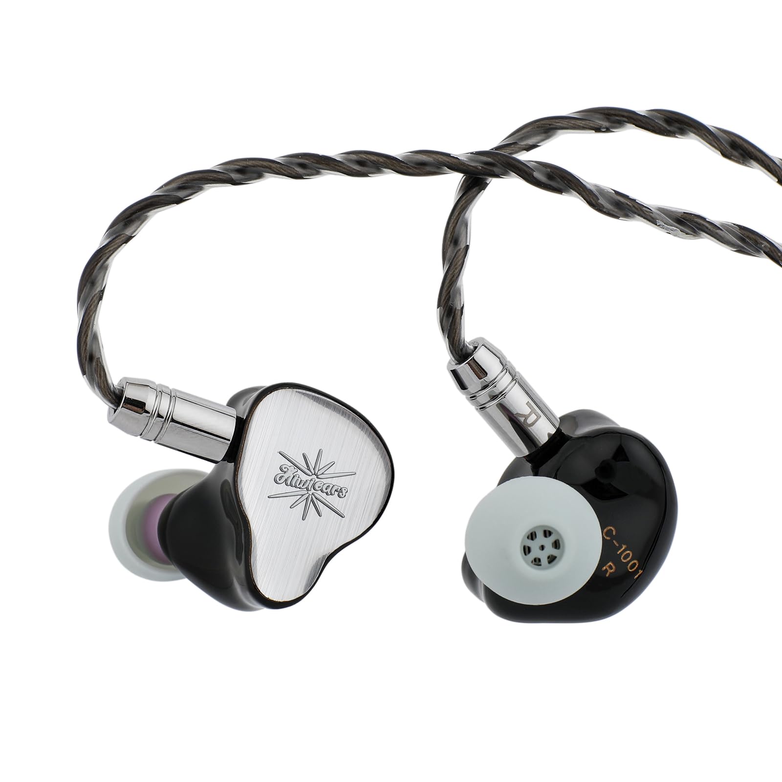 Linsoul Kiwi Ears KE4 In Ear Monitor Ibridi, Argento