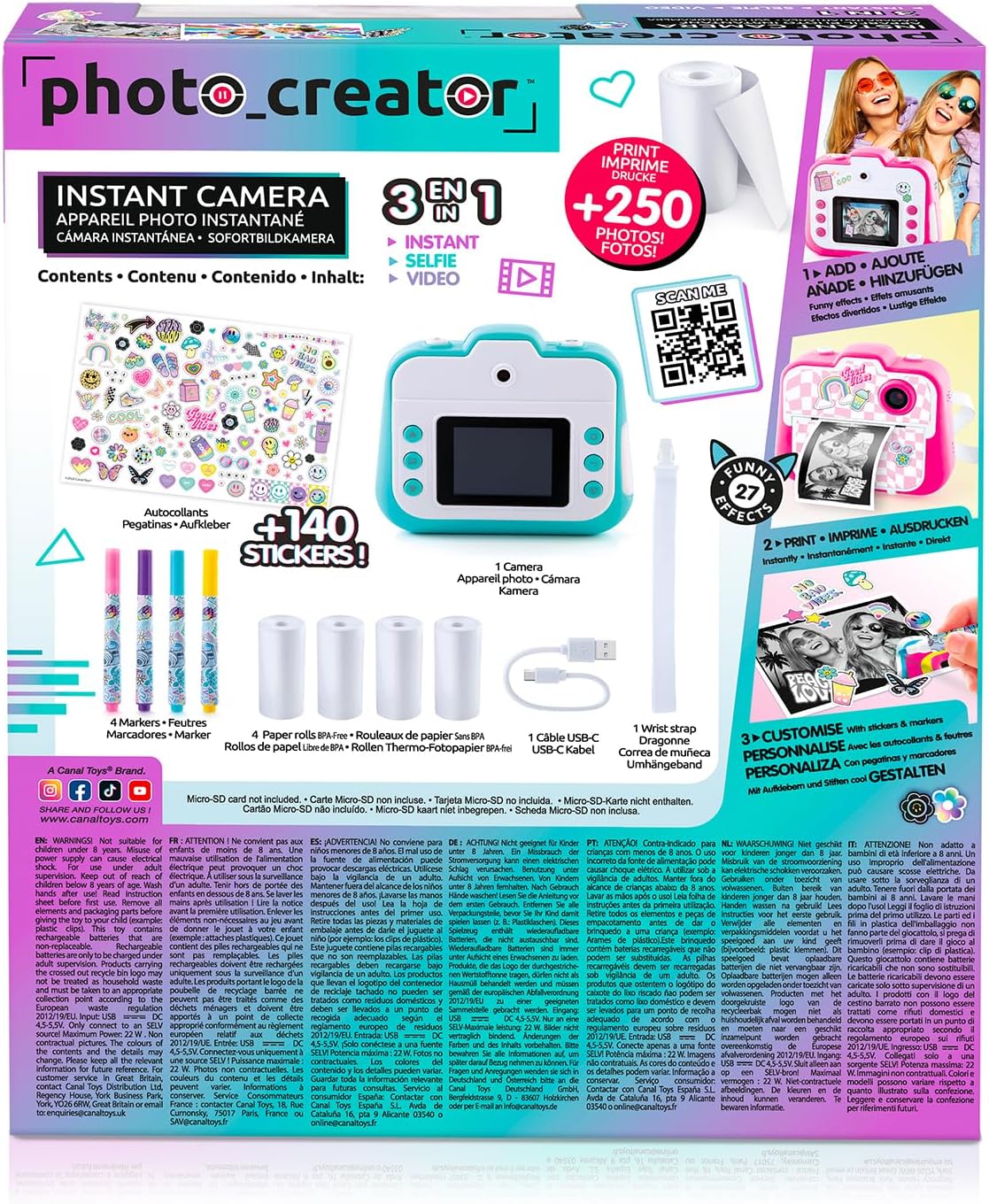 Canal Toys - Photo Creator - Fotocamera Istantanea Viola - immagine 4