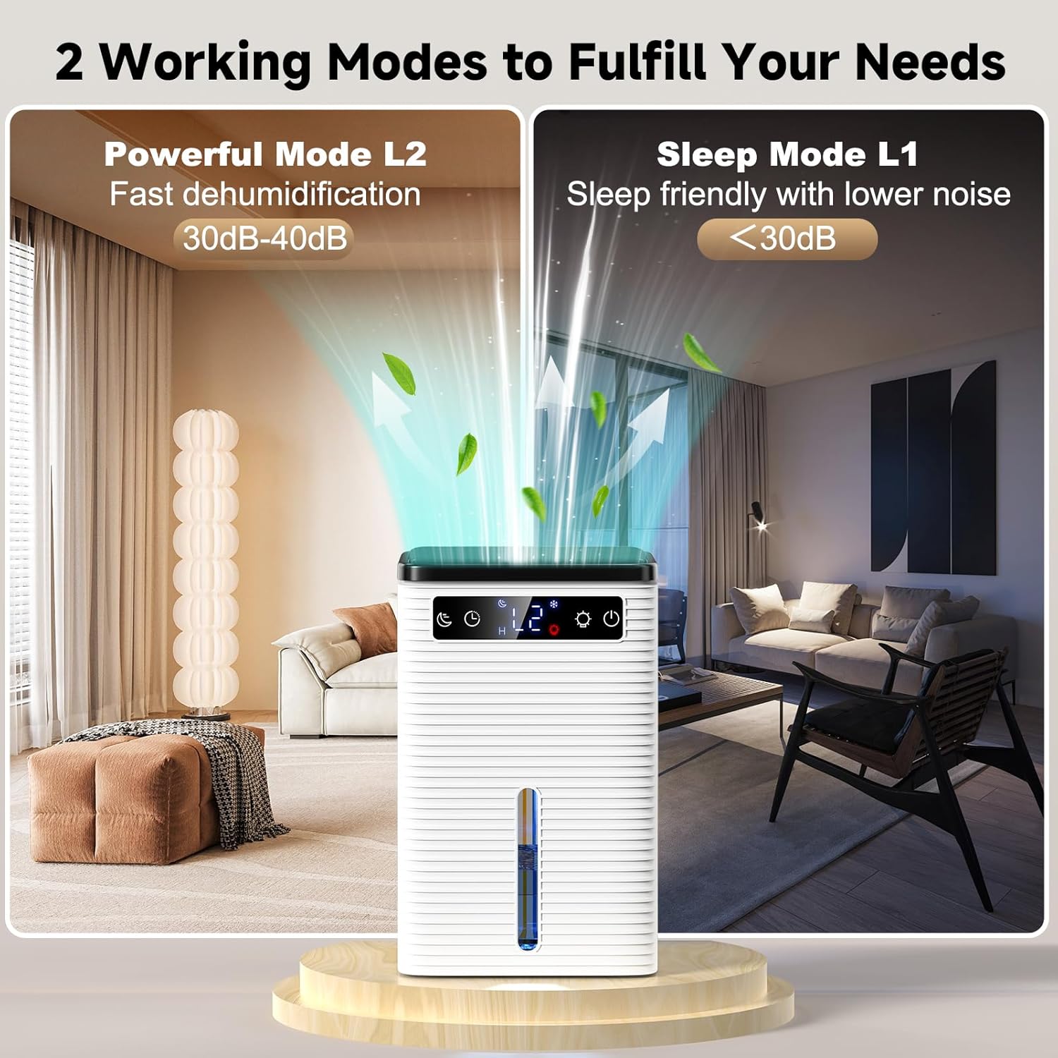 Deumidificatore Casa 2500ml Silenzioso con Timer - immagine 4