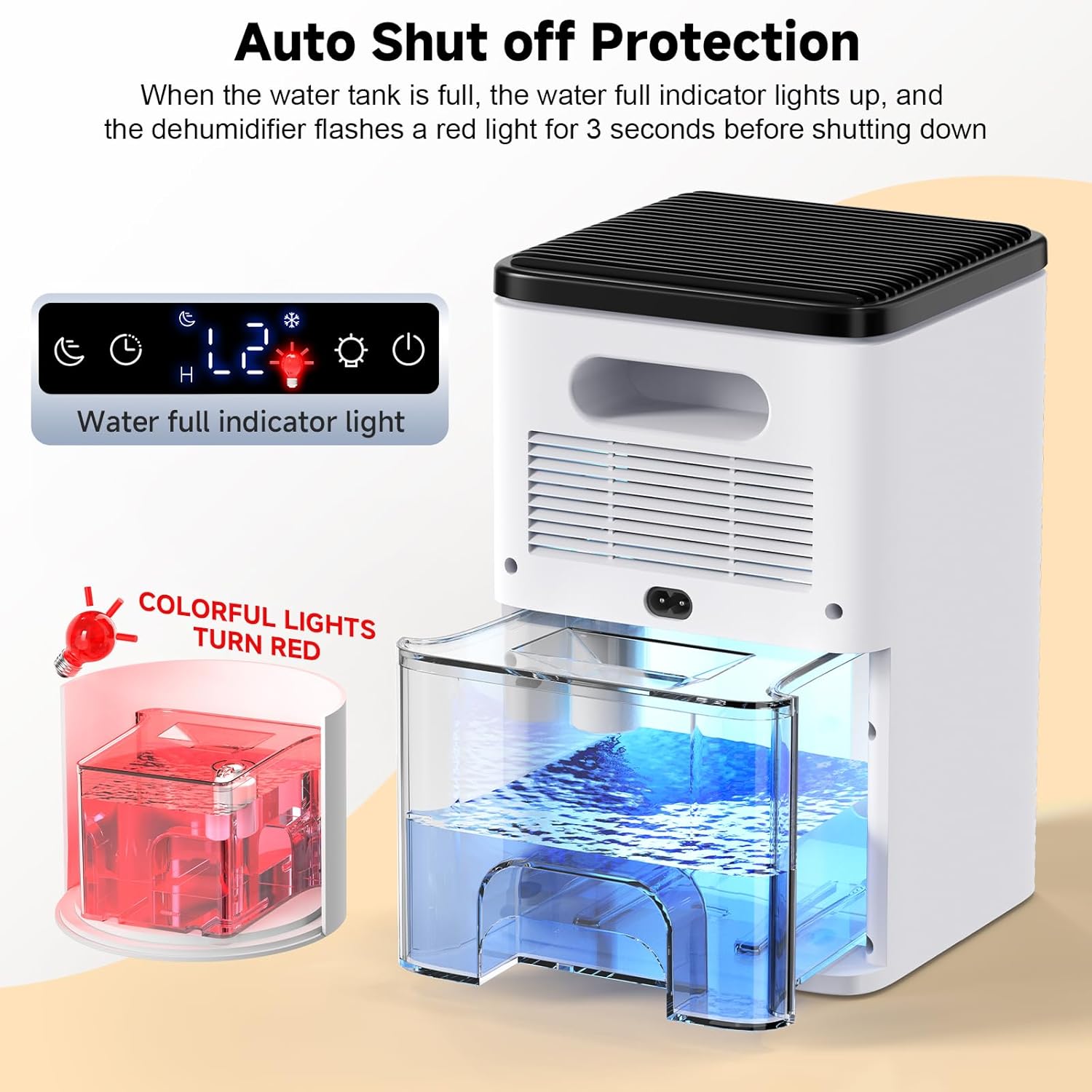 Deumidificatore Casa 2500ml Silenzioso con Timer - immagine 6