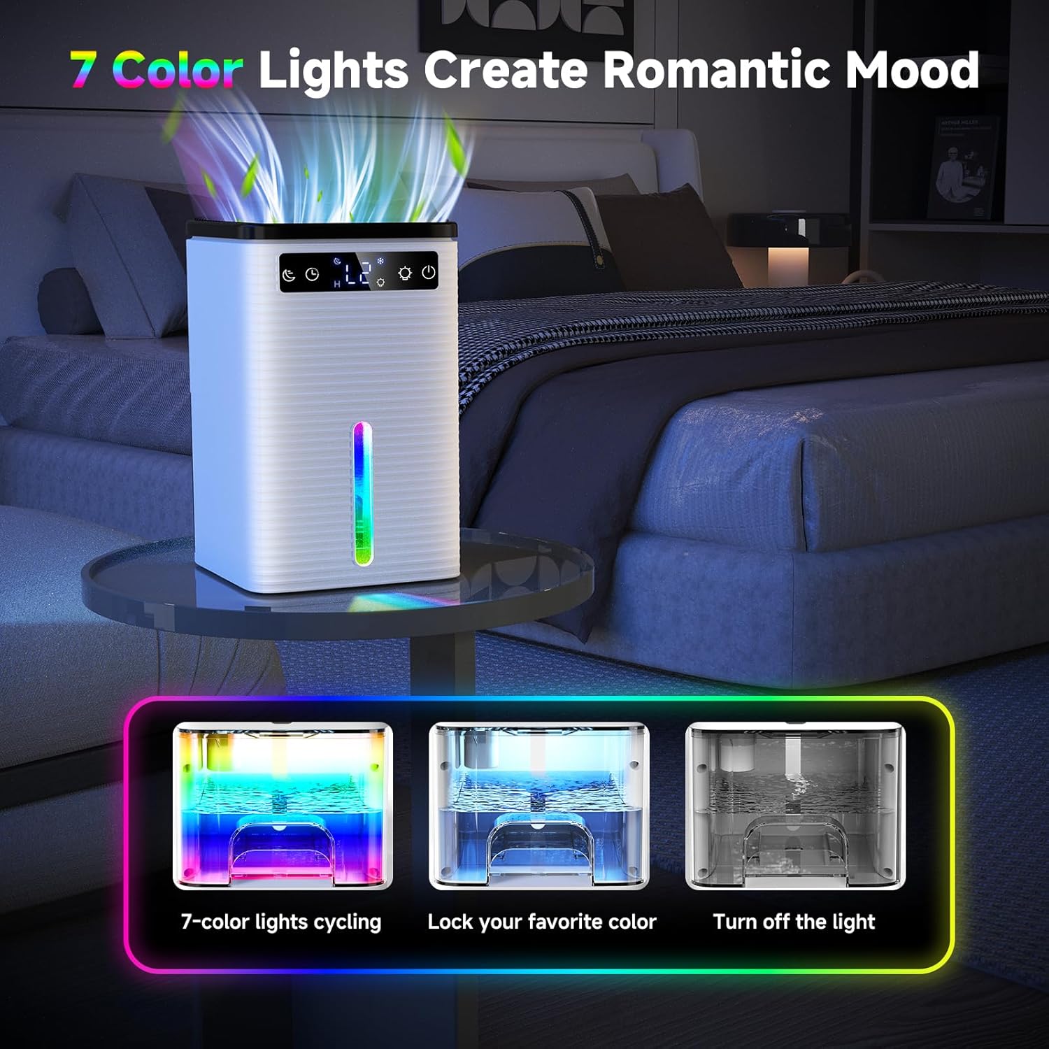 Deumidificatore Casa 2500ml Silenzioso con Timer - immagine 7