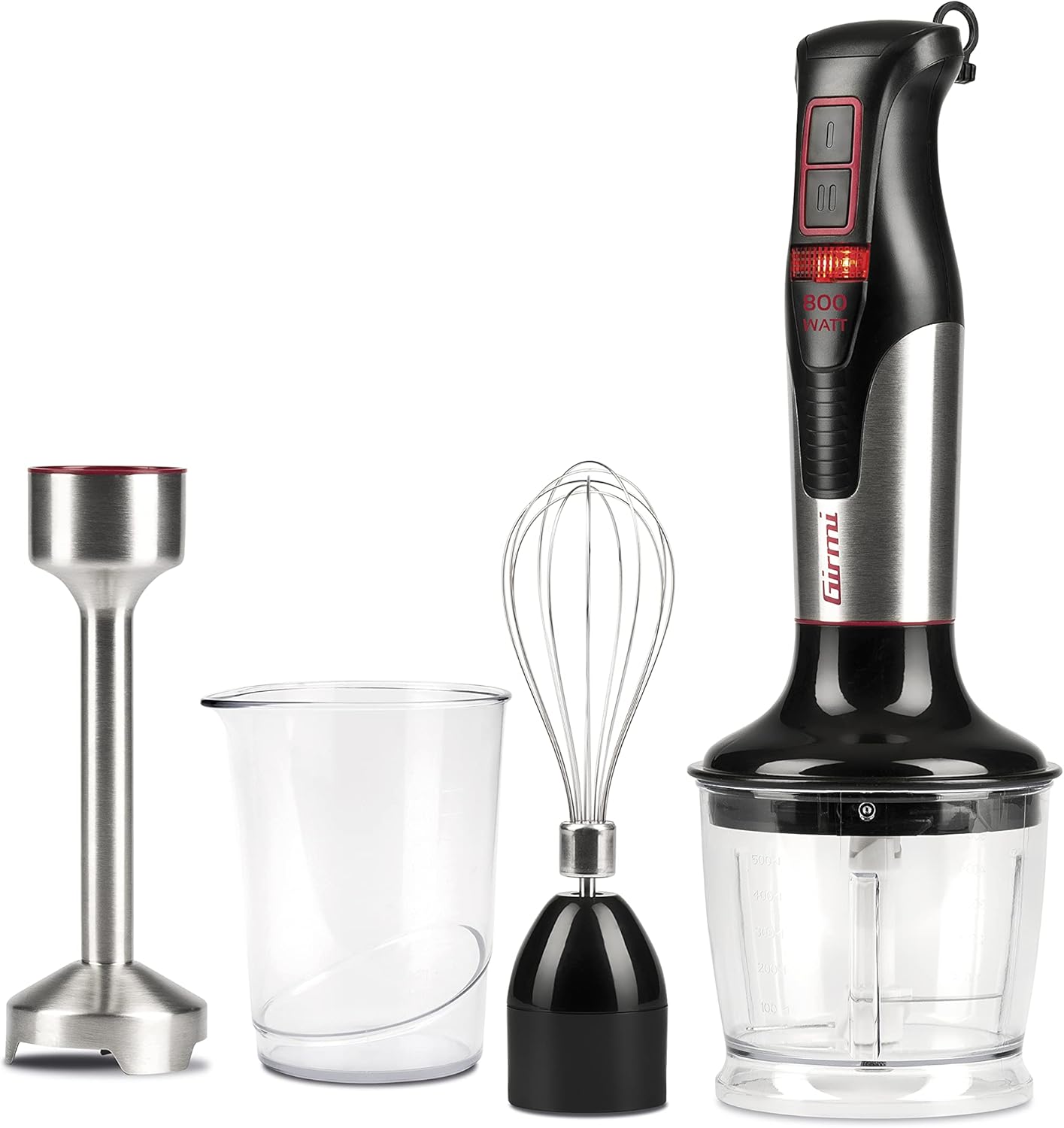 Girmi MX39 Mixer a Immersione con Kit, 800 Watt, 4 Lame, Fusto 19 cm - immagine 1