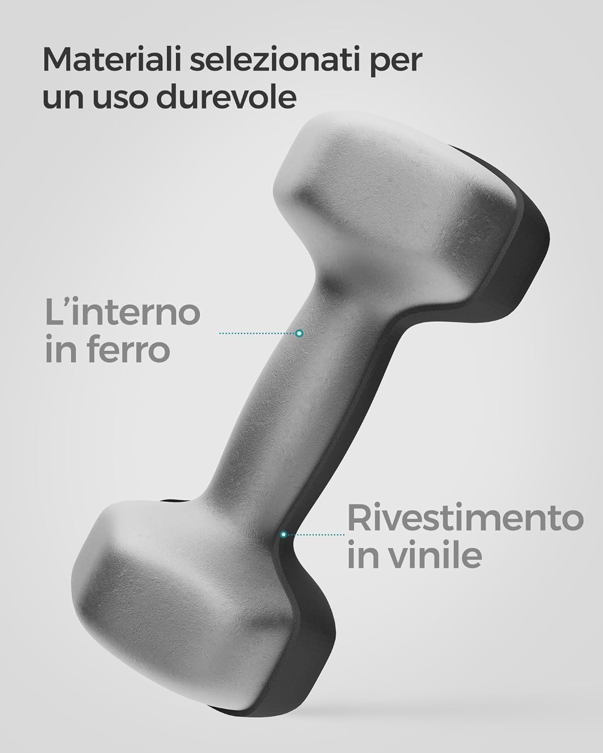 Songmics Set 2 Manubri Esagonali in Neoprene - immagine 5