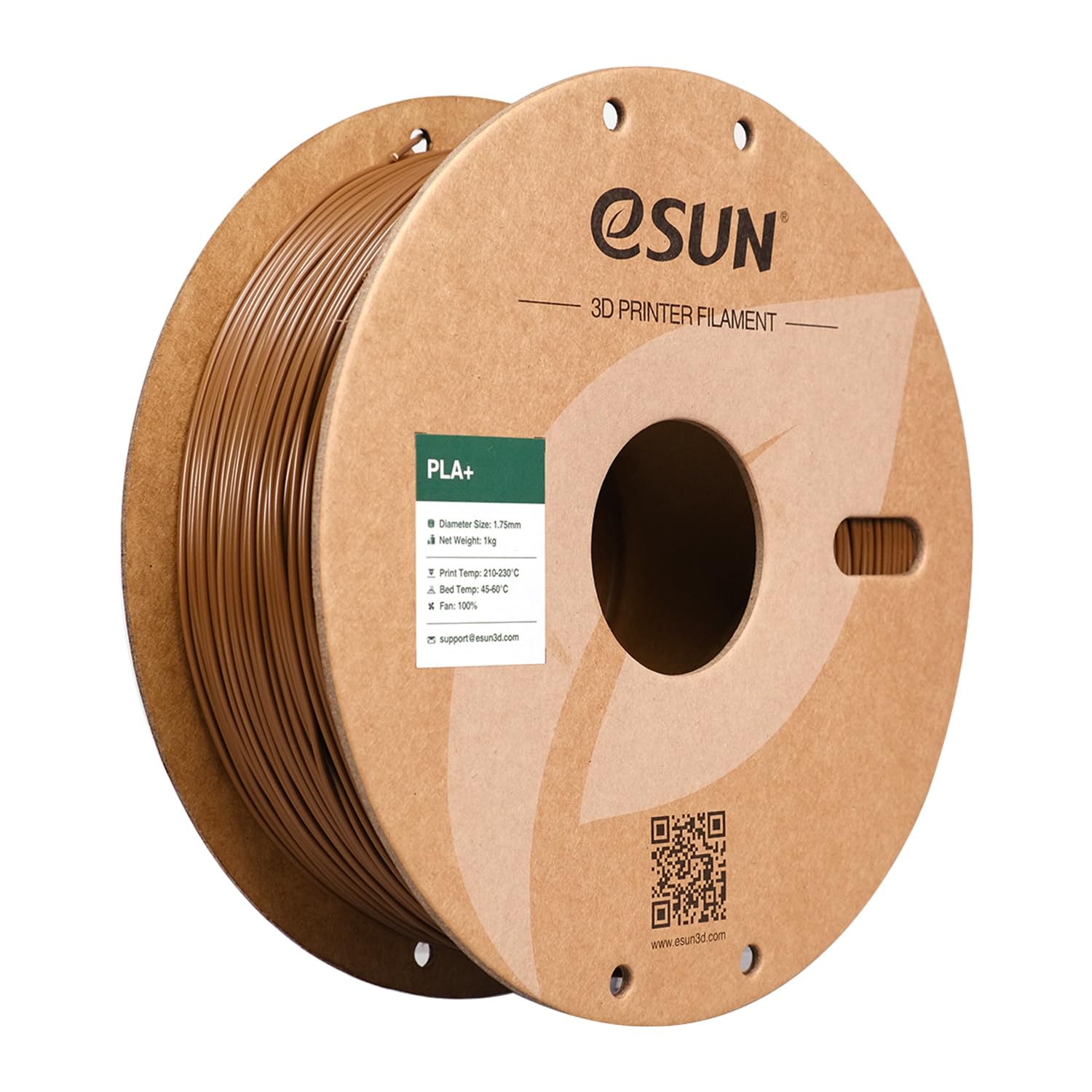 Esun Filamento PLA+ 1.75mm per Stampante 3D 1kg, Marrone - immagine 1