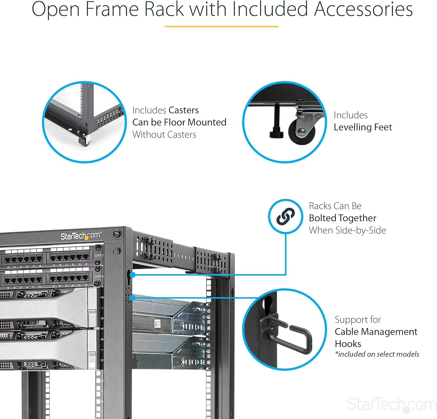 Startech.com Armadio Server Rack 8U a Telaio Aperto - immagine 4