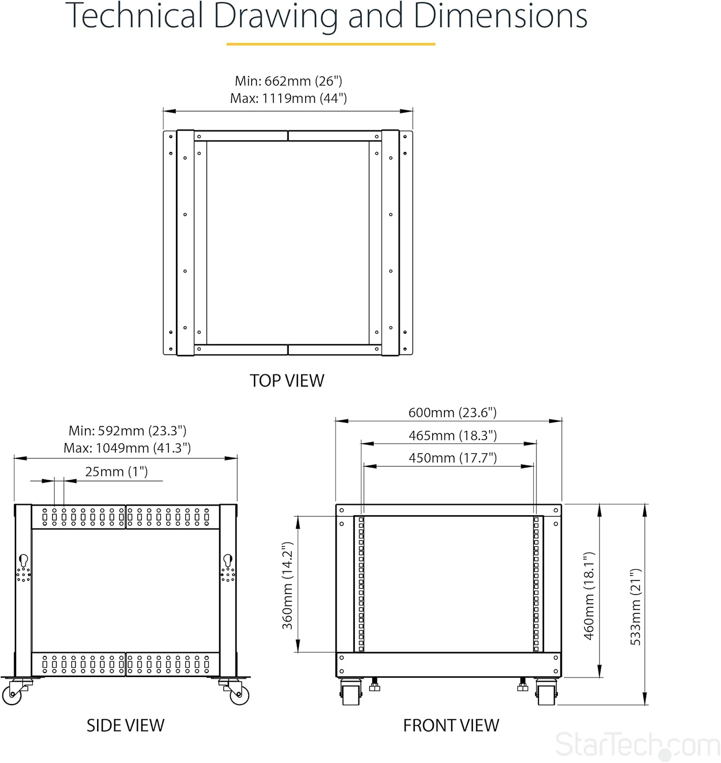 Startech.com Armadio Server Rack 8U a Telaio Aperto - immagine 6