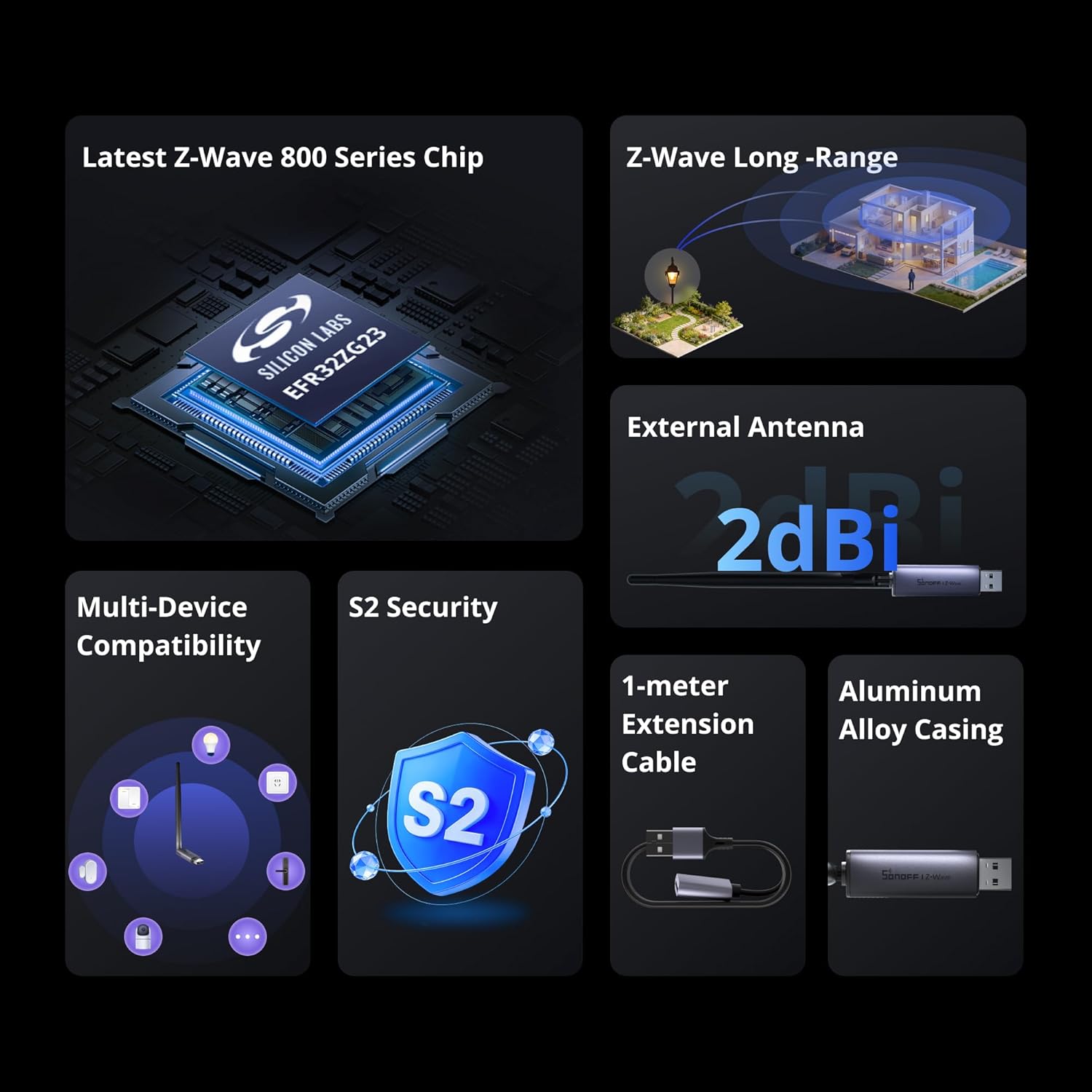 Sonoff Z-Wave 800 Dongle Plus (Dongle-PZG23) - immagine 2