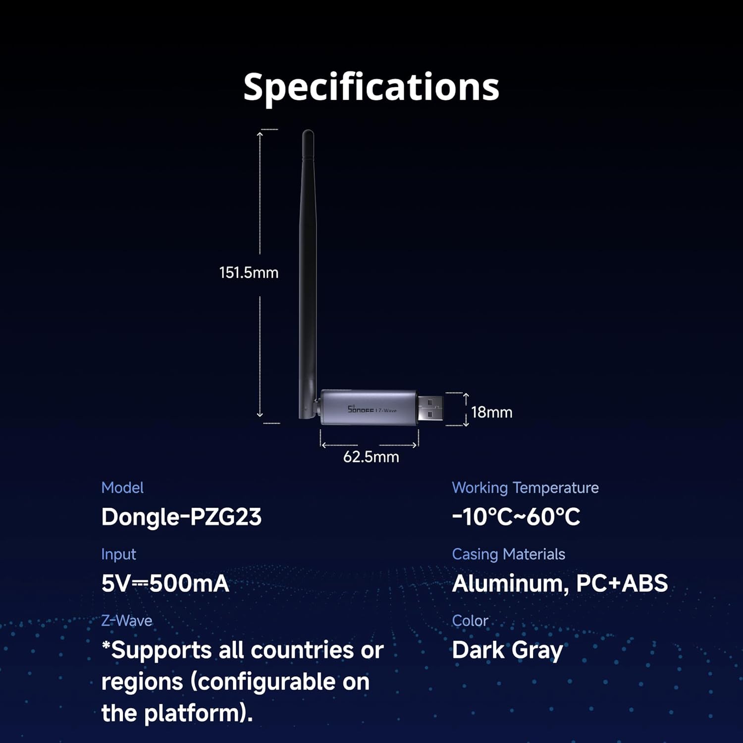 Sonoff Z-Wave 800 Dongle Plus (Dongle-PZG23) - immagine 6