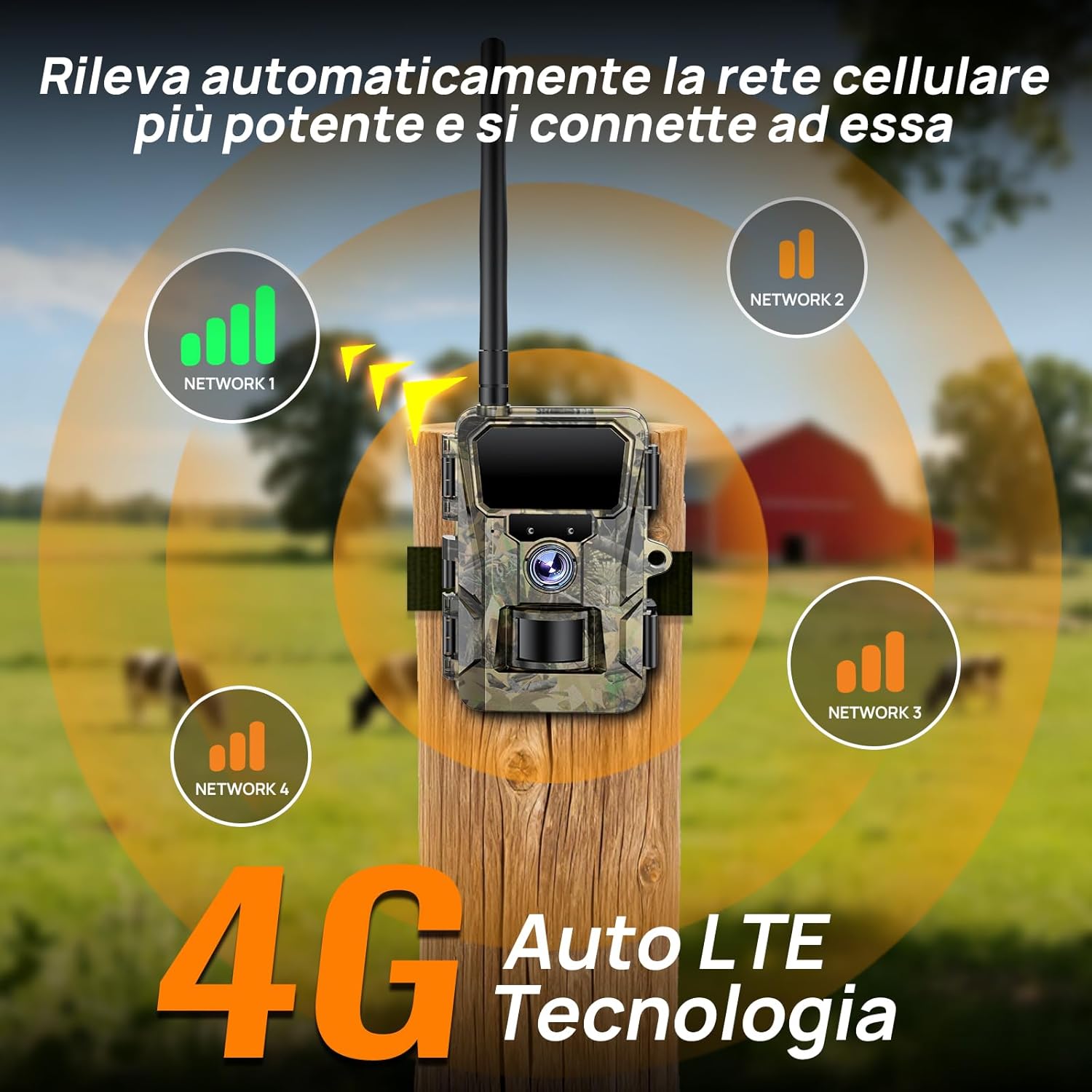 Izeeker Fototrappola Solare 4G LTE 48MP con SIM e SD 64GB - immagine 3