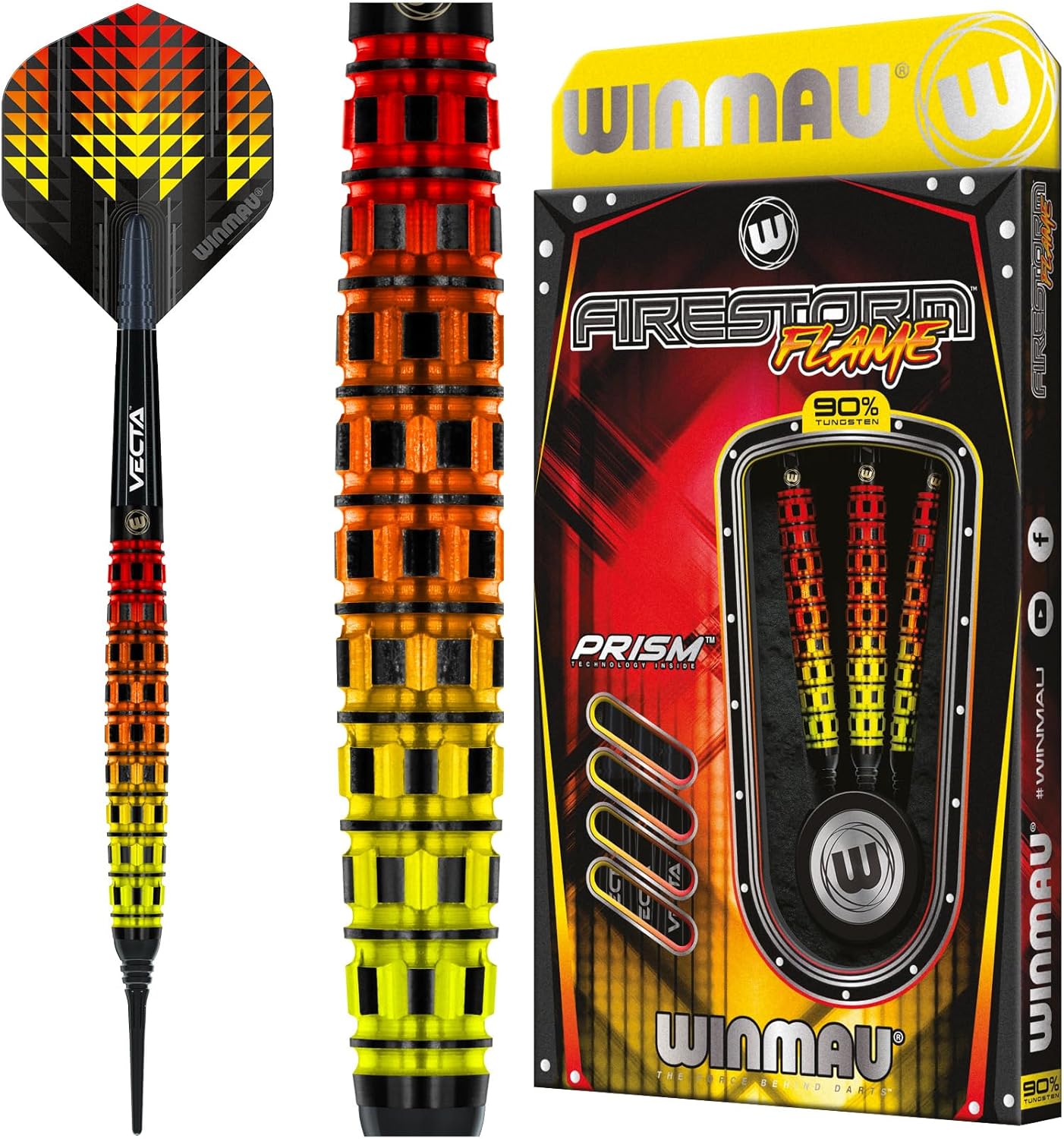 WINMAU Firestorm Flame Torpedo 90% Freccette Soft Darts - immagine 1