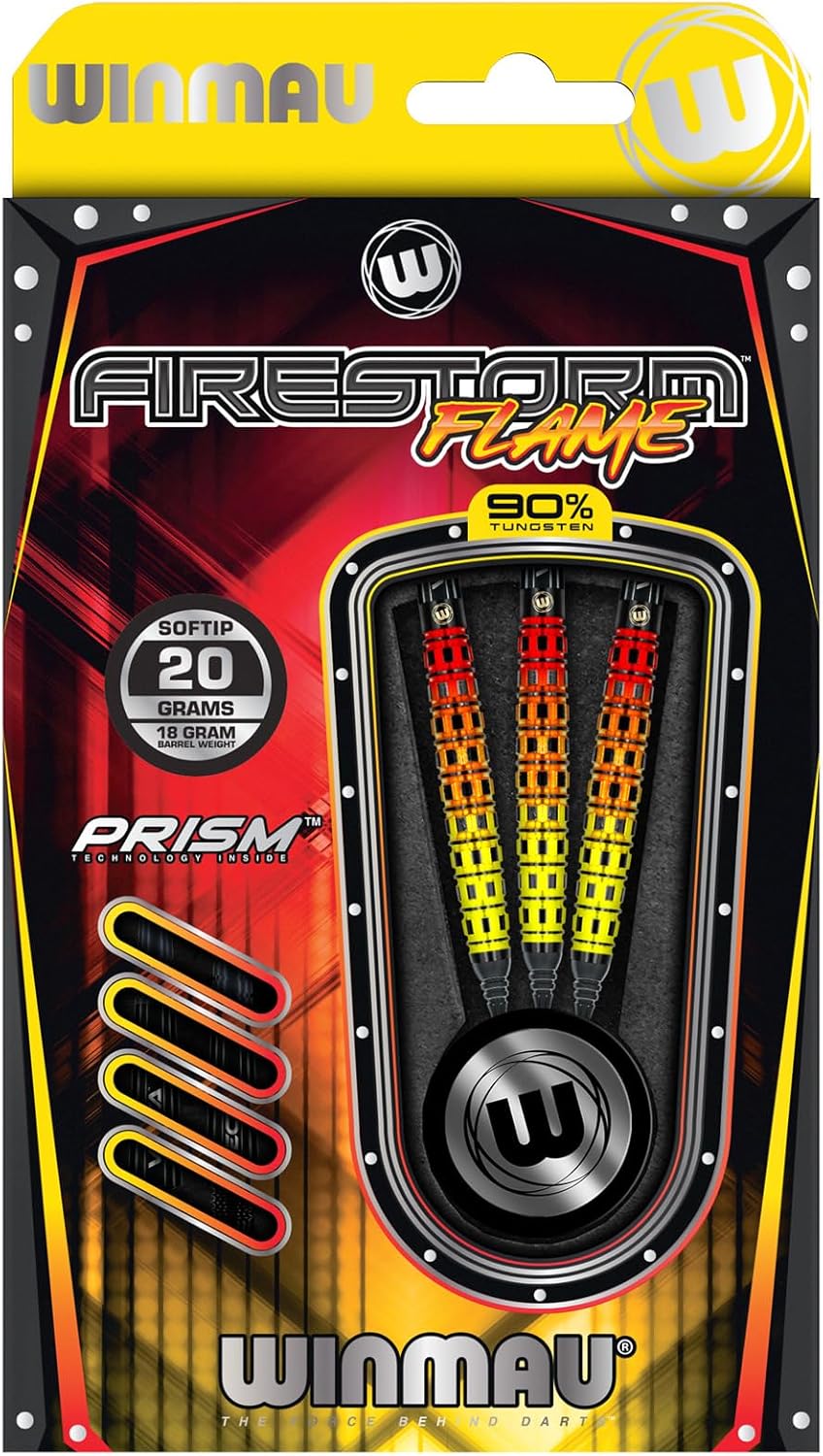 WINMAU Firestorm Flame Torpedo 90% Freccette Soft Darts - immagine 4