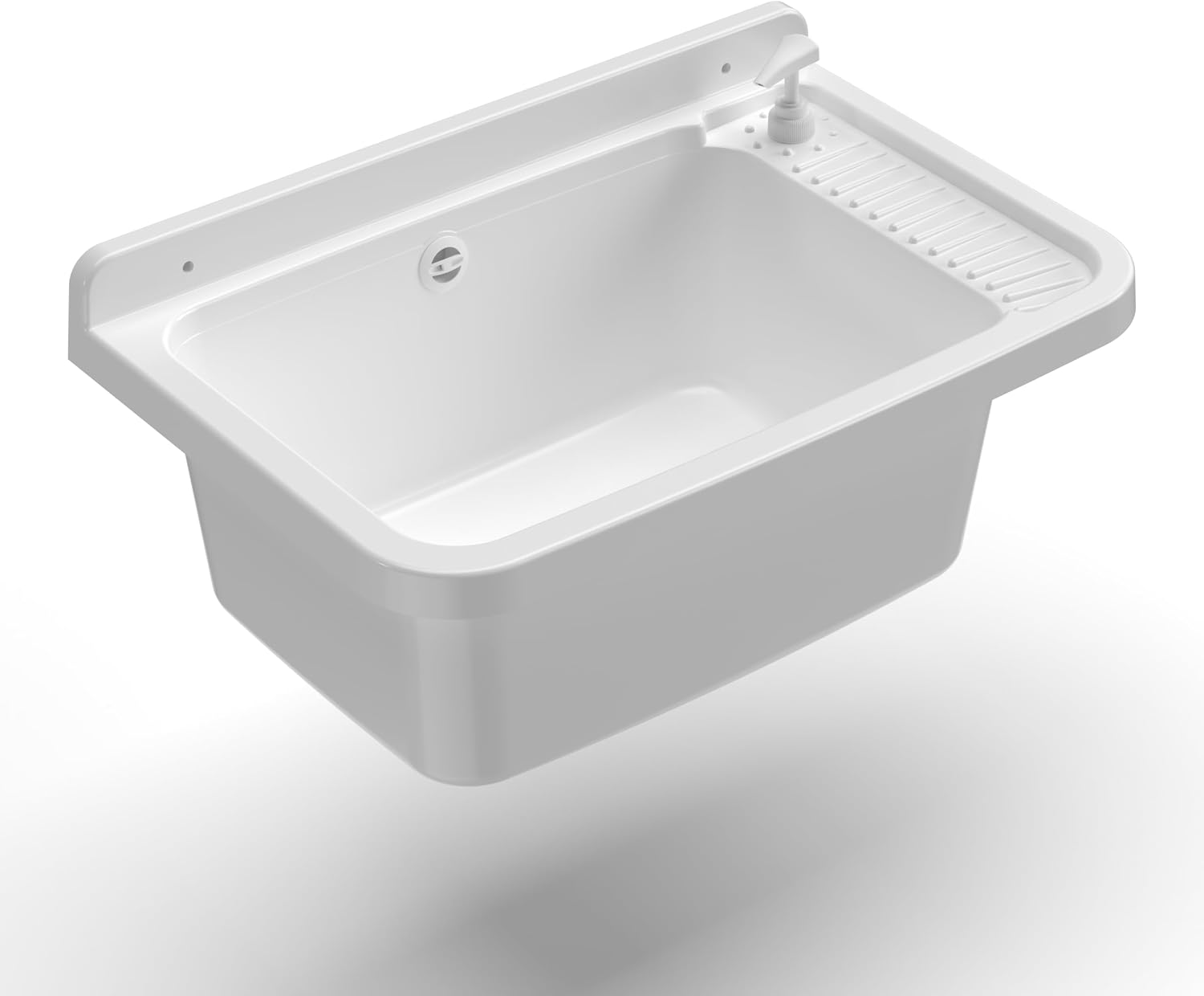 Adventa: Vasca in Resina PP con Dispenser, Bianco | Velz