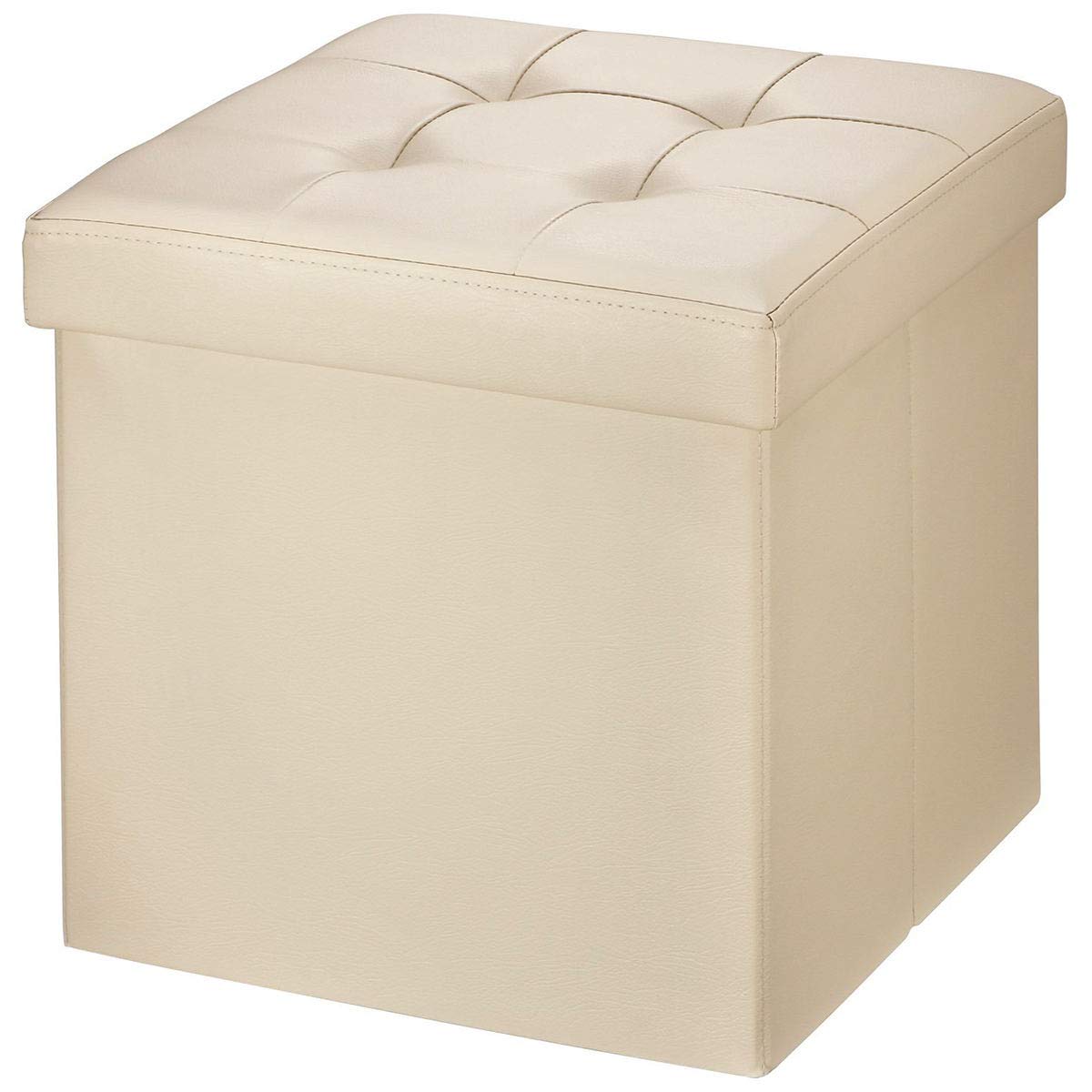 Brian & Dany Pouf Cubo Contenitore Pieghevole, Beige