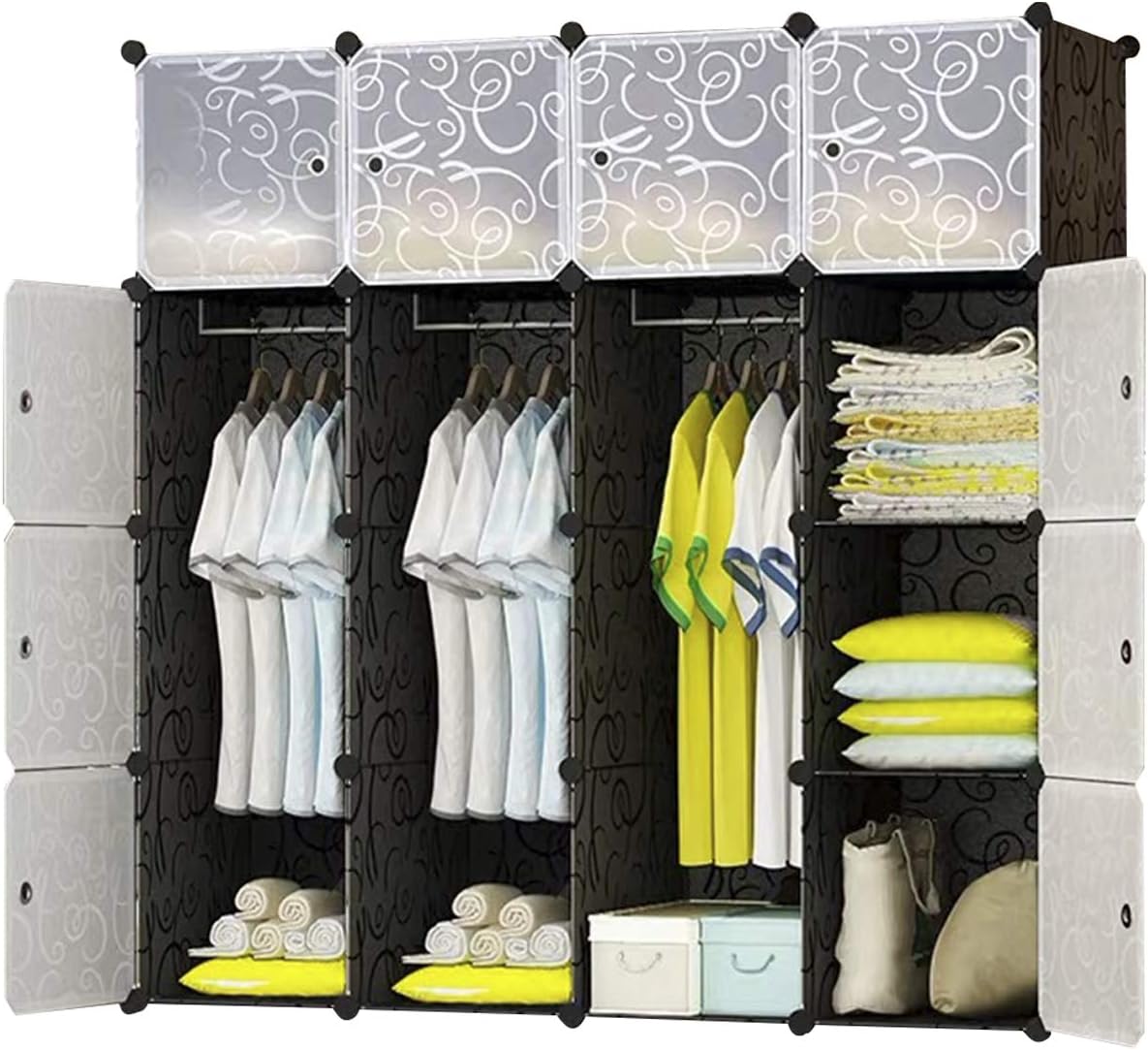 Brian & Dany Armadio Modulare 16 Cubi 148x47x148 cm