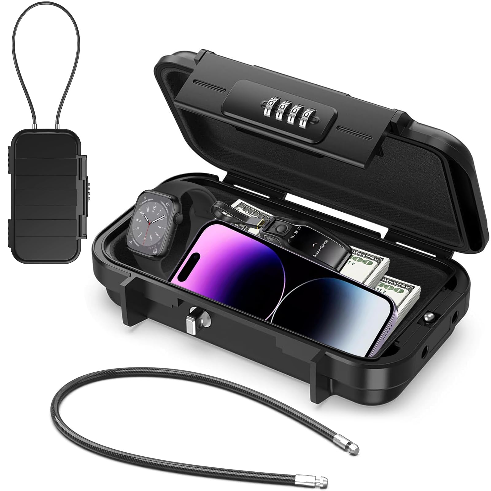 Diyife Cassaforte Portatile con Combinazione, Impermeabile