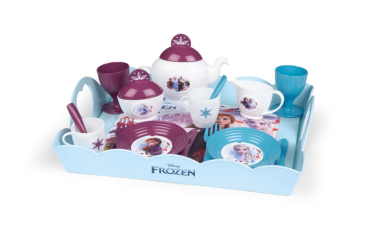SMOBY - Frozen - Vassoio da tè XL con 17 accessori