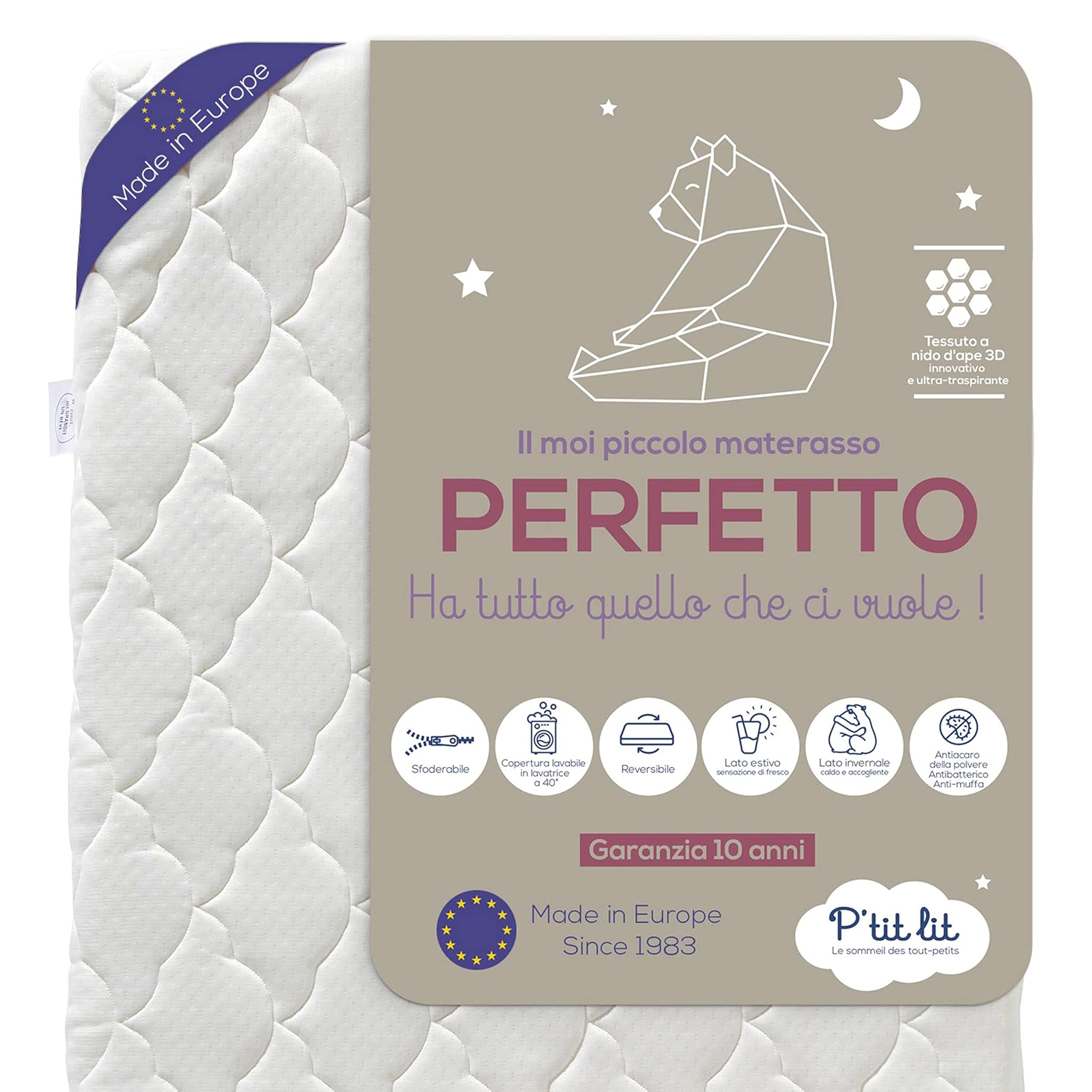 P'tit Lit - Materasso Bambino Perfetto 70x140 cm