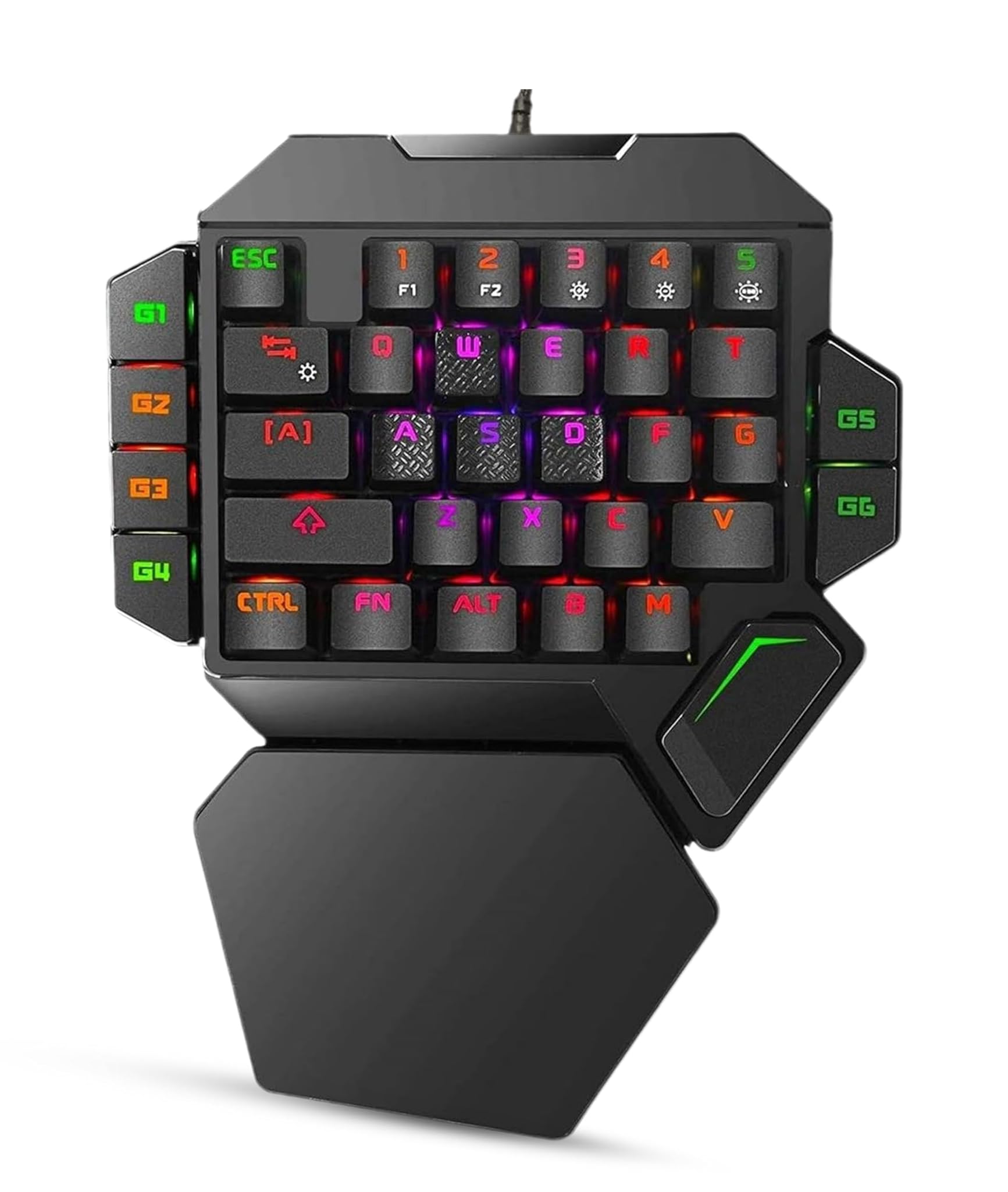 Gugxiom Tastiera Gaming Meccanica a Una Mano RGB