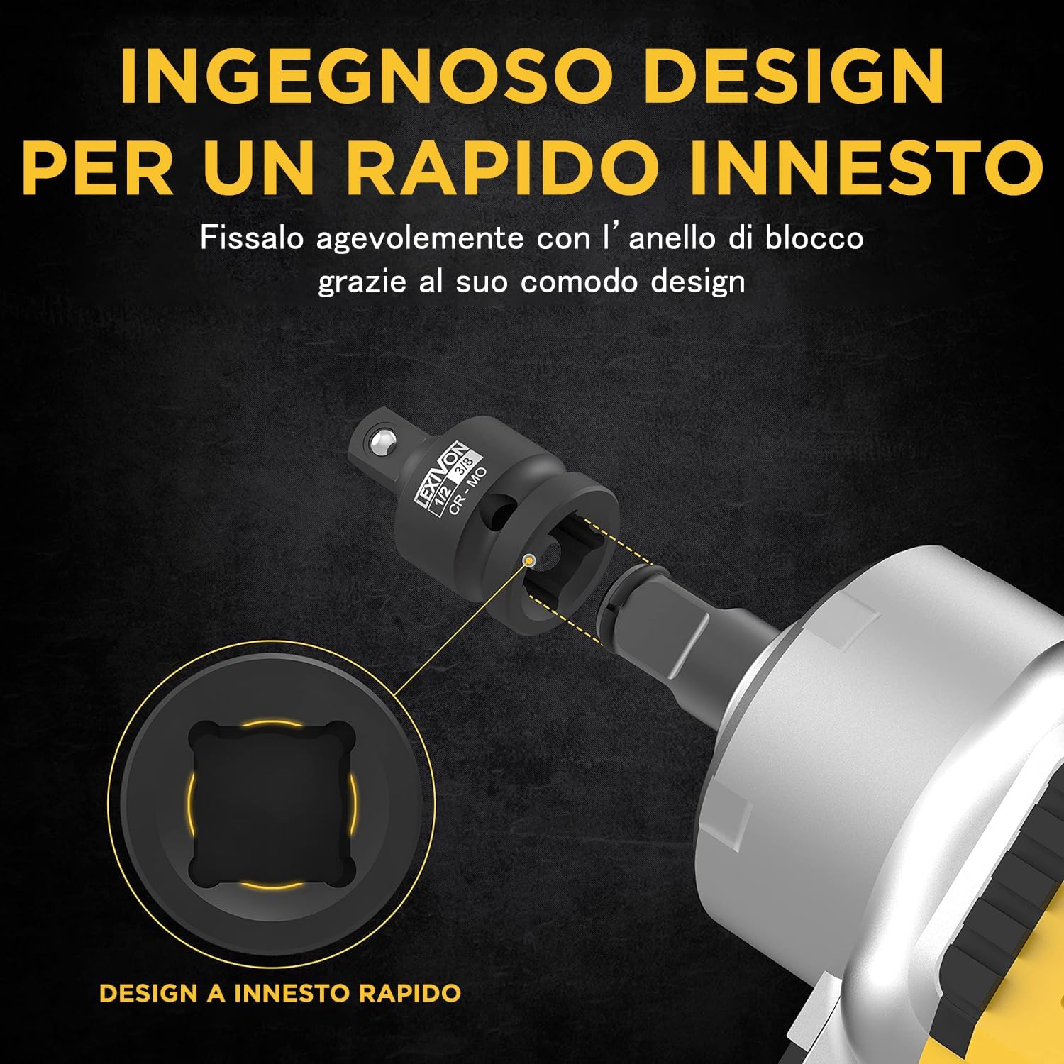 Lexivon Adattatori per Bussola ad Impatto (4 pezzi) - immagine 4