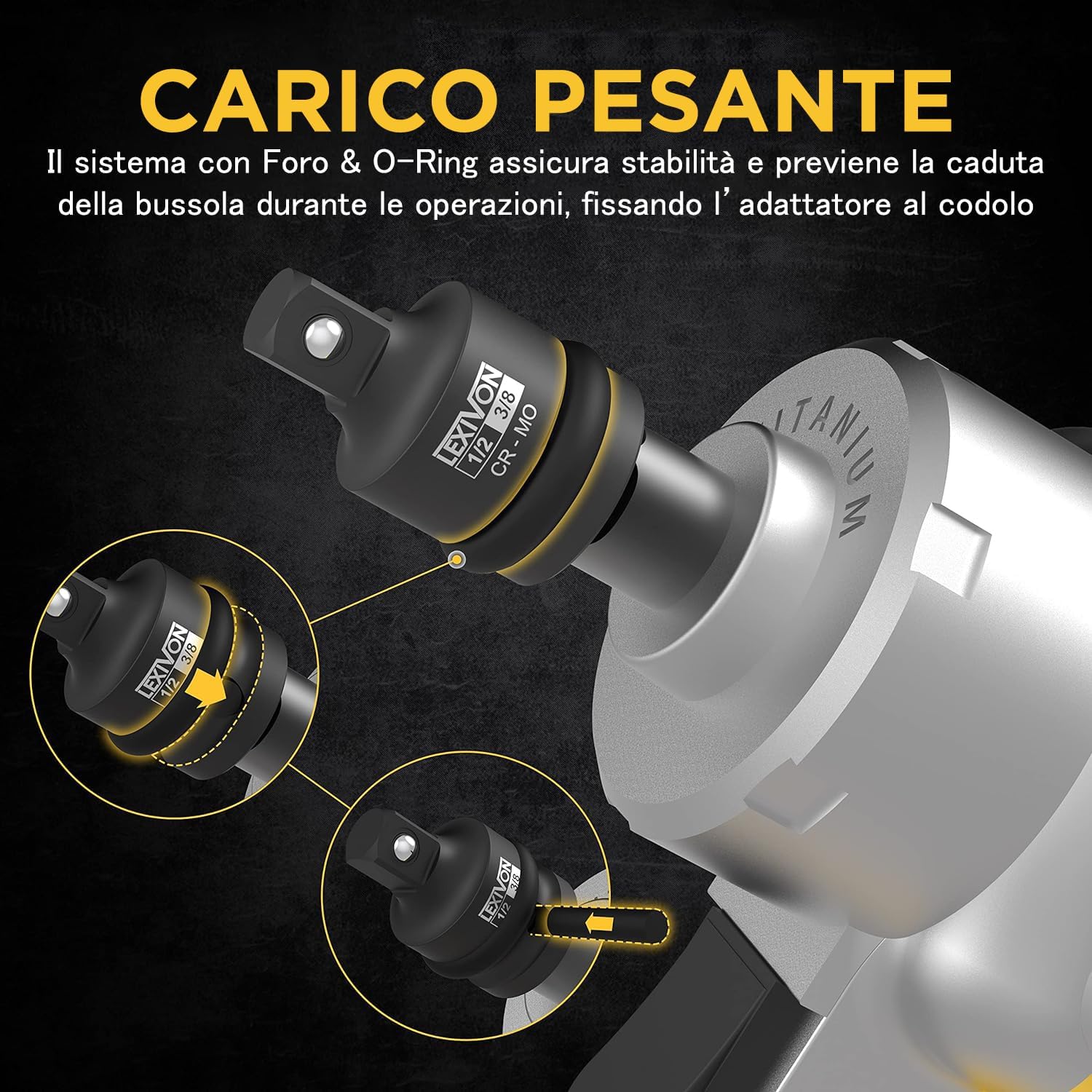 Lexivon Adattatori per Bussola ad Impatto (4 pezzi) - immagine 5