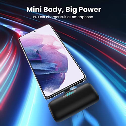 Feob Mini Power Bank USB C 5000mAh - 15W PD 3.0A - immagine 2