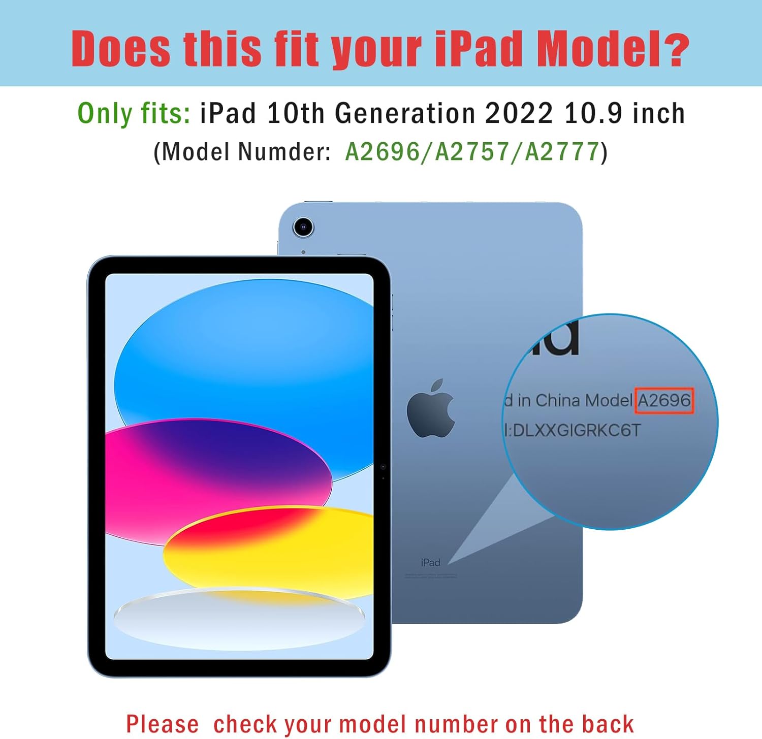 Procase Custodia per iPad 10a Generazione 10.9'', Blu Cielo - immagine 2