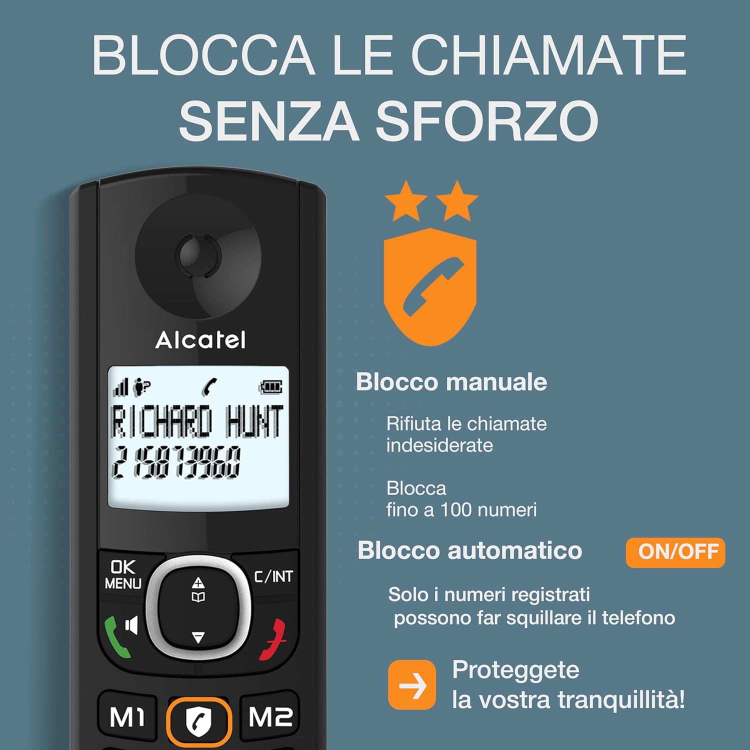 Alcatel F530 Voice - Telefono Cordless DECT con Segreteria, Nero - immagine 4