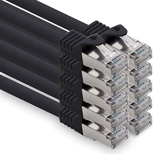 Cavo di Rete CAT 7 S-FTP PIMF LSZH 10Gbs (7,5m, 10pz), Nero