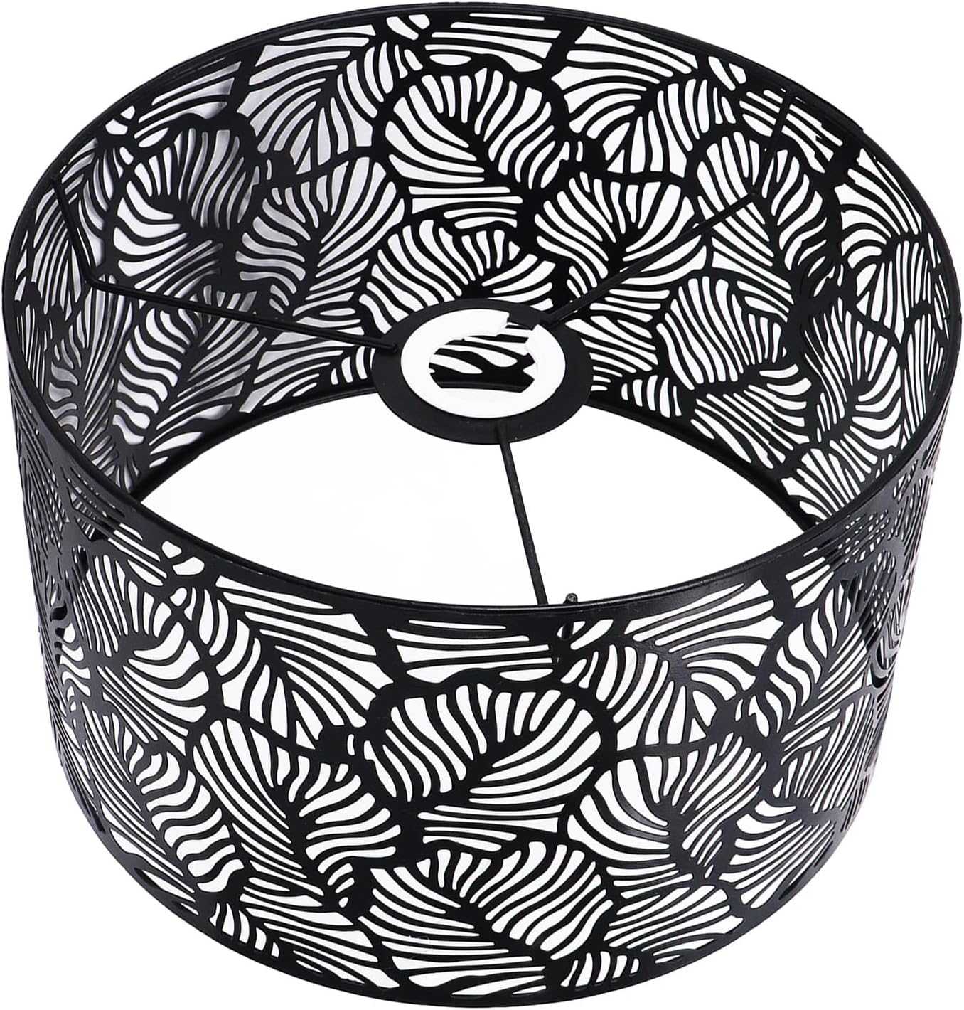 Oumefar Paralume Moderno per Lampadine E14 E27, Nero - immagine 4