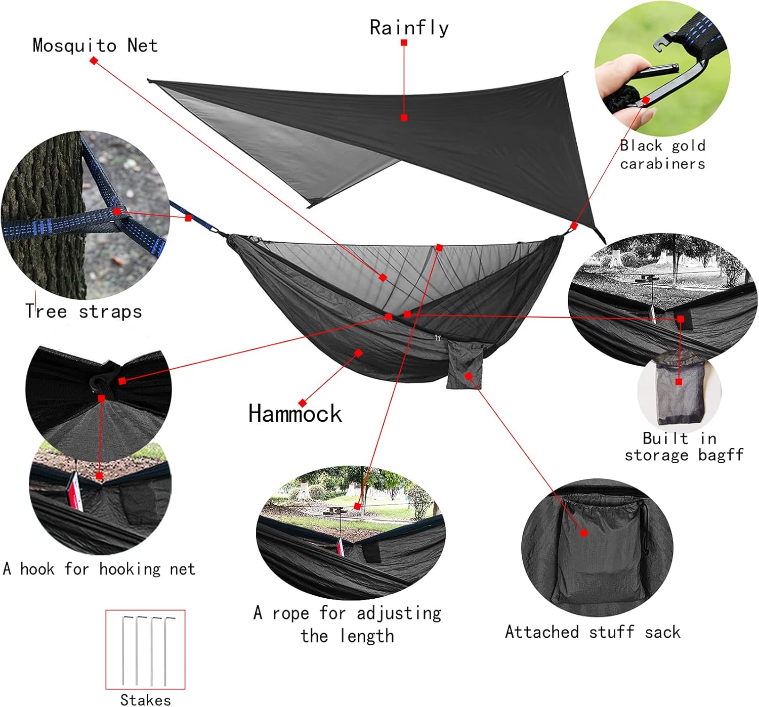 Ycd Set Amaca da Campeggio Singola/Doppia - immagine 4