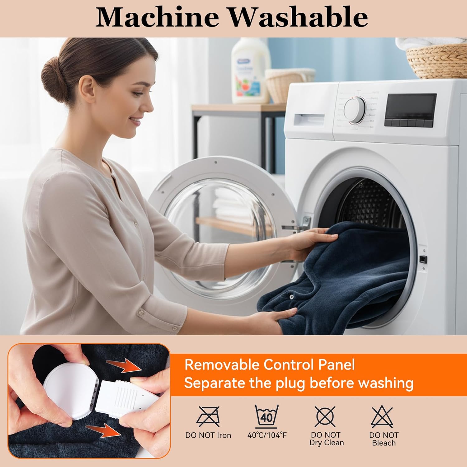 Ninonly Cuscino Termico Cervicale Elettrico 50x56cm - immagine 6