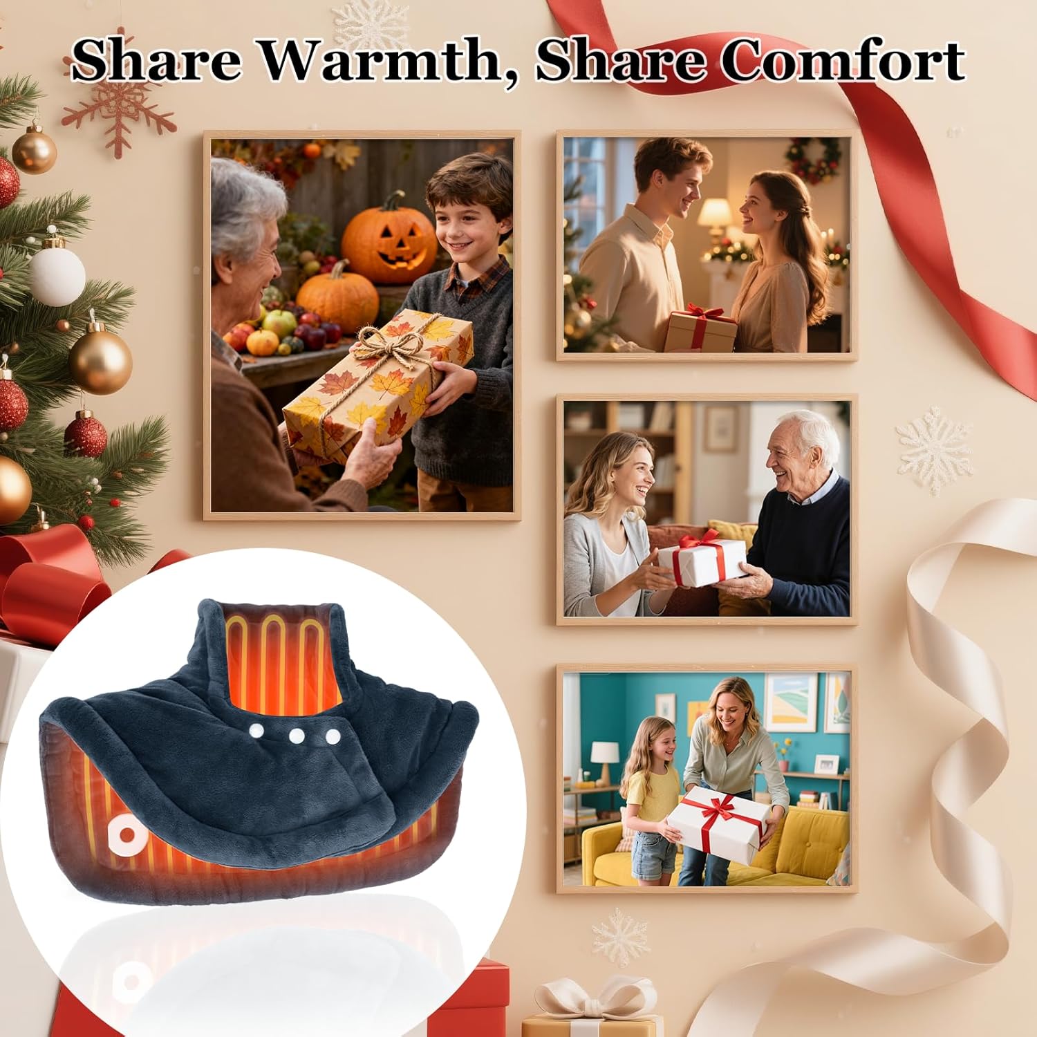 Ninonly Cuscino Termico Cervicale Elettrico 50x56cm - immagine 7