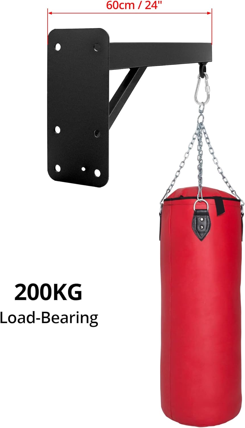 QWORK® Supporto da Parete per Sacco da Boxe 60 cm - immagine 2