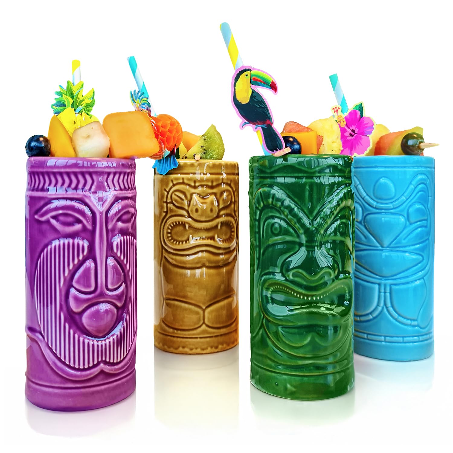 Mikamax Tiki Mugs - Set 4 Bicchierini Cocktail