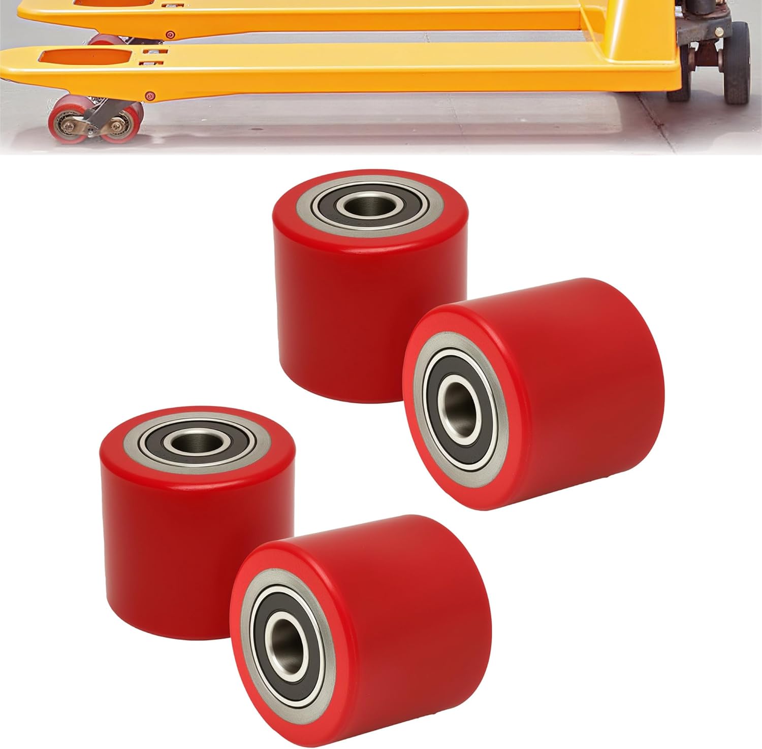 Ruote per Carrello Sollevatore 80x70mm (4 Pezzi) - immagine 1