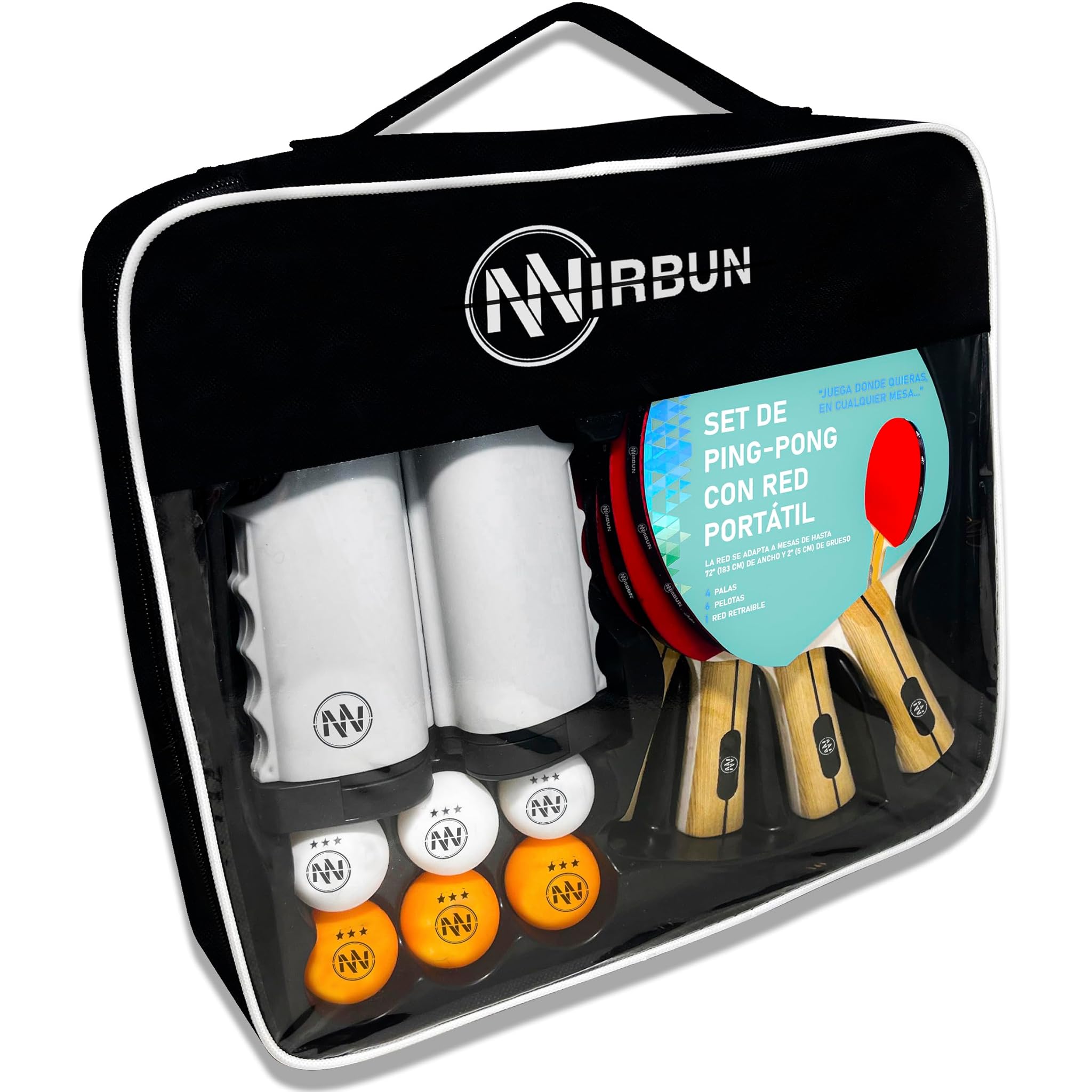 Set Ping Pong con Rete Estensibile e Pale Professionali