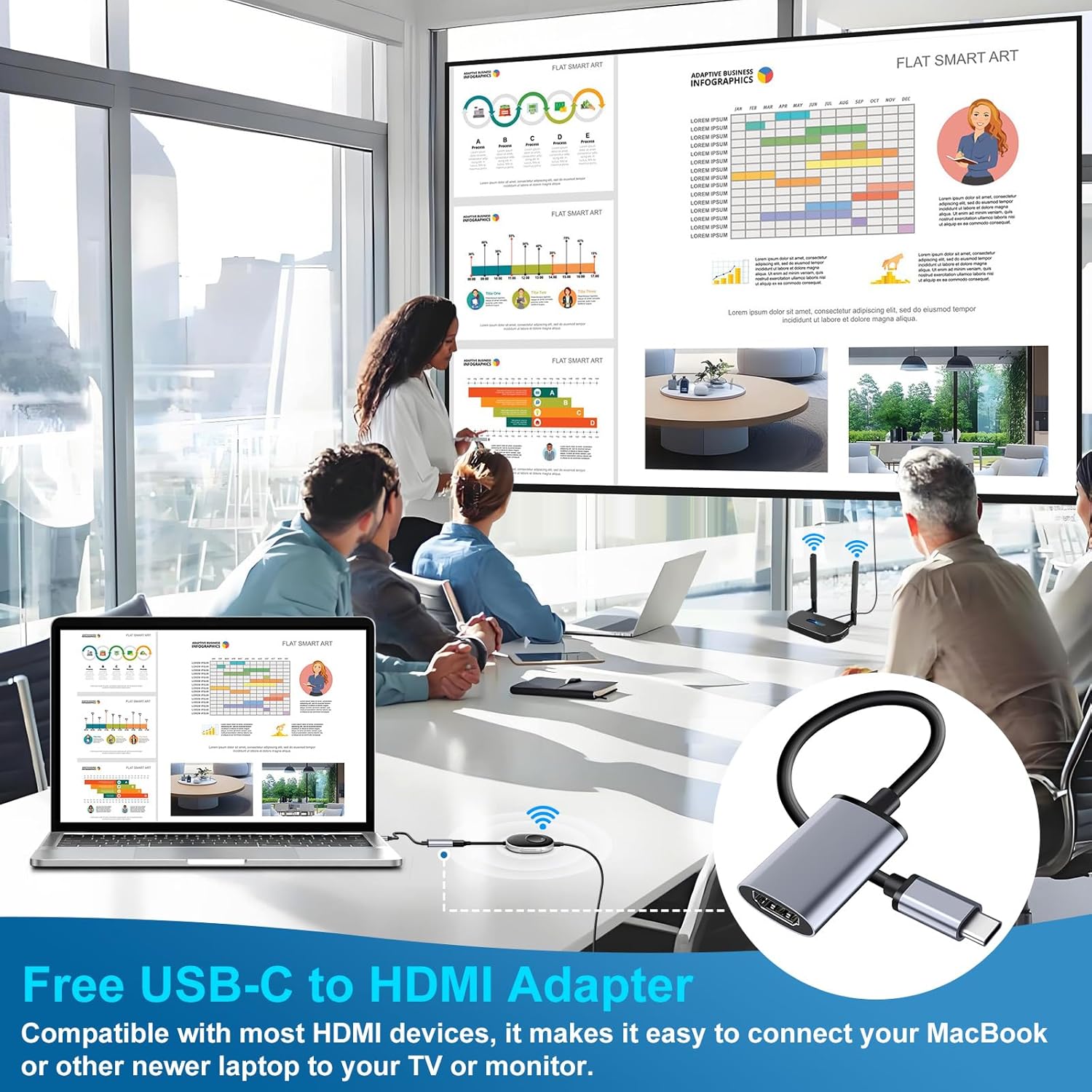 Trasmettitore e Ricevitore Wireless HDMI 4K 50M - immagine 2