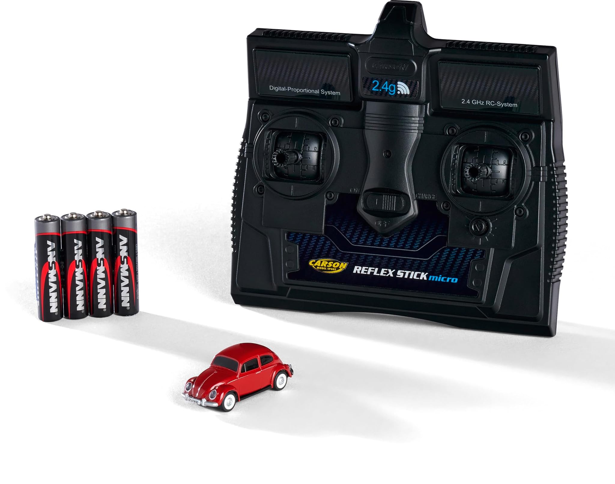 CARSON 1:87 Volkswagen Maggiolino Rosso 2.4G RTR