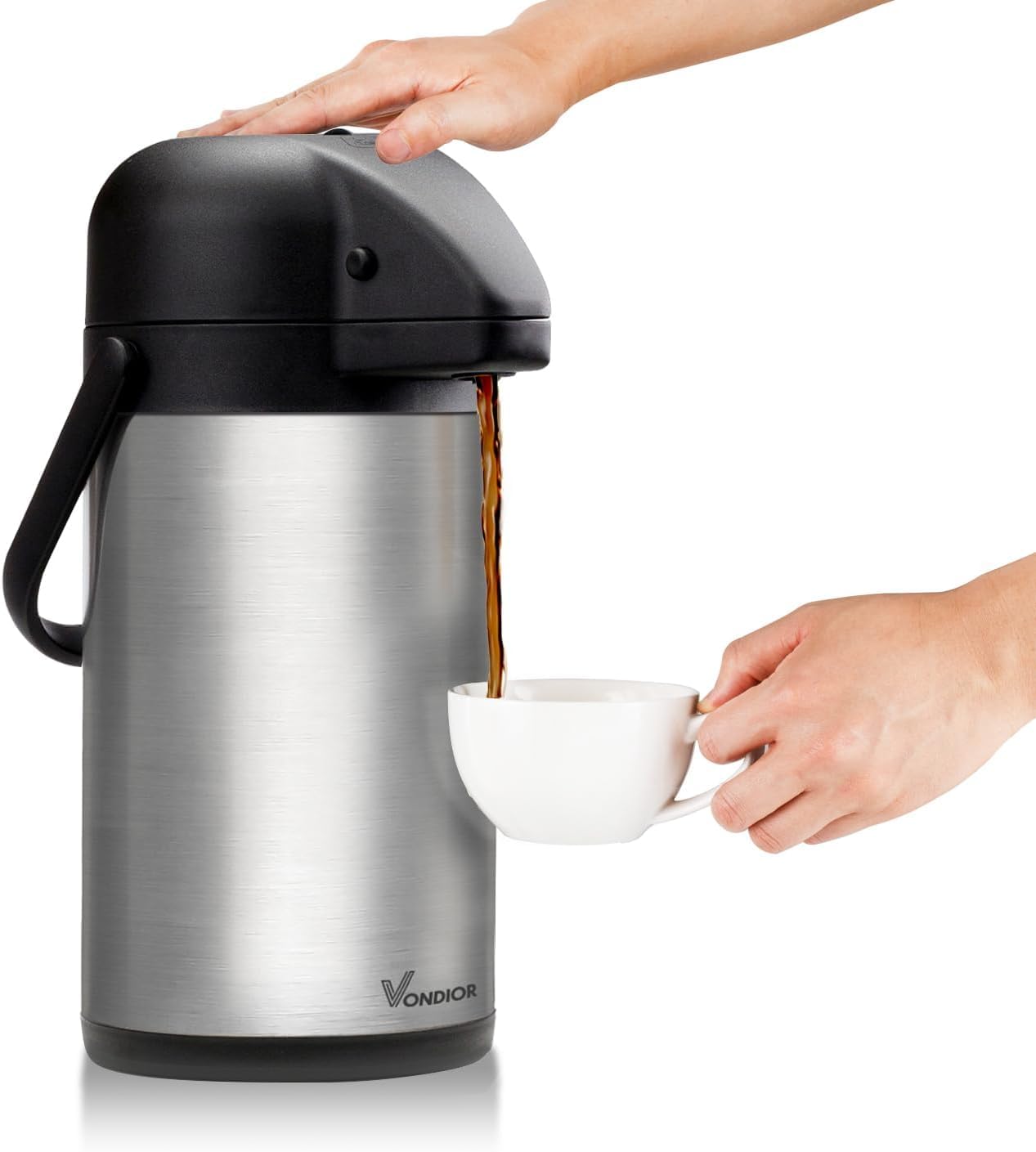 Vondior Caraffa Termica Caffè 1,9 L Acciaio Inox