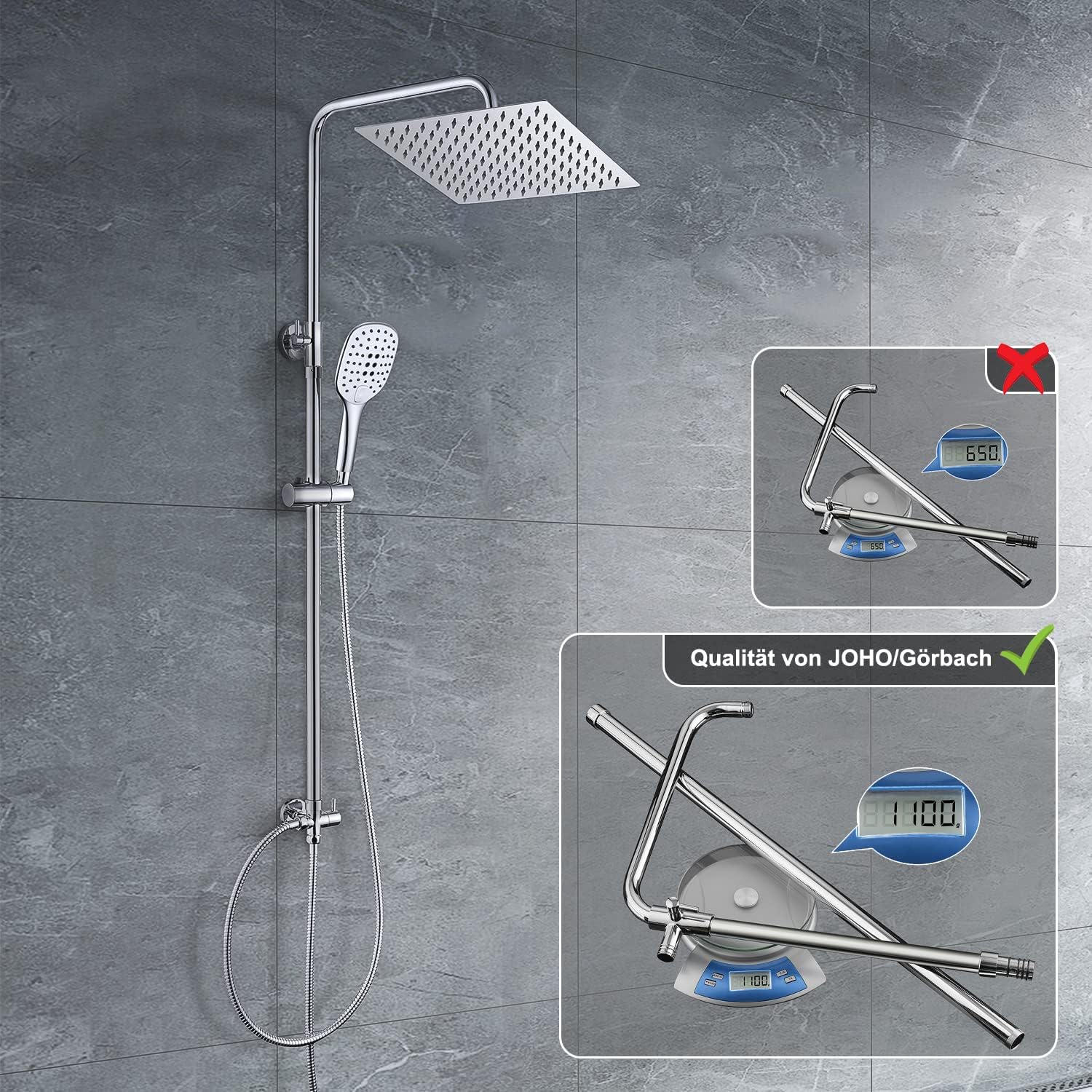 Joho Colonna Doccia Acciaio Inox 304 Cromato - immagine 2